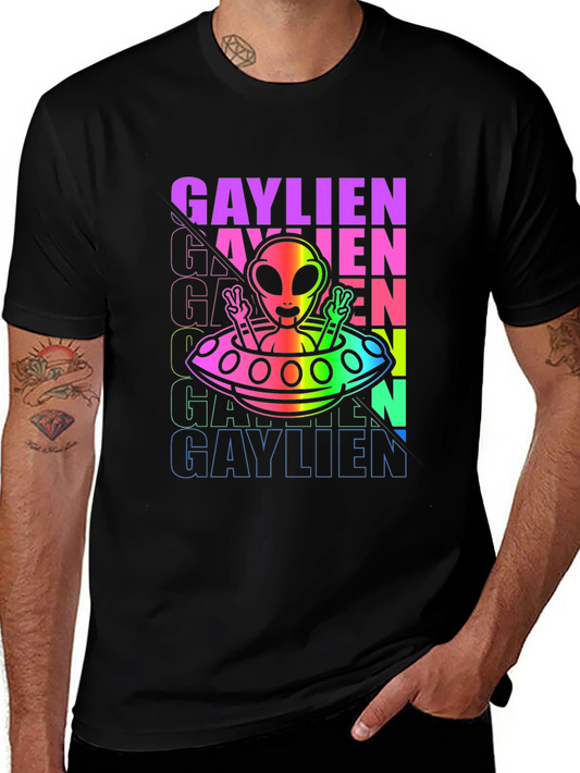 Gaylien Rainbow UFO T-Shirt - Pride Outer Space