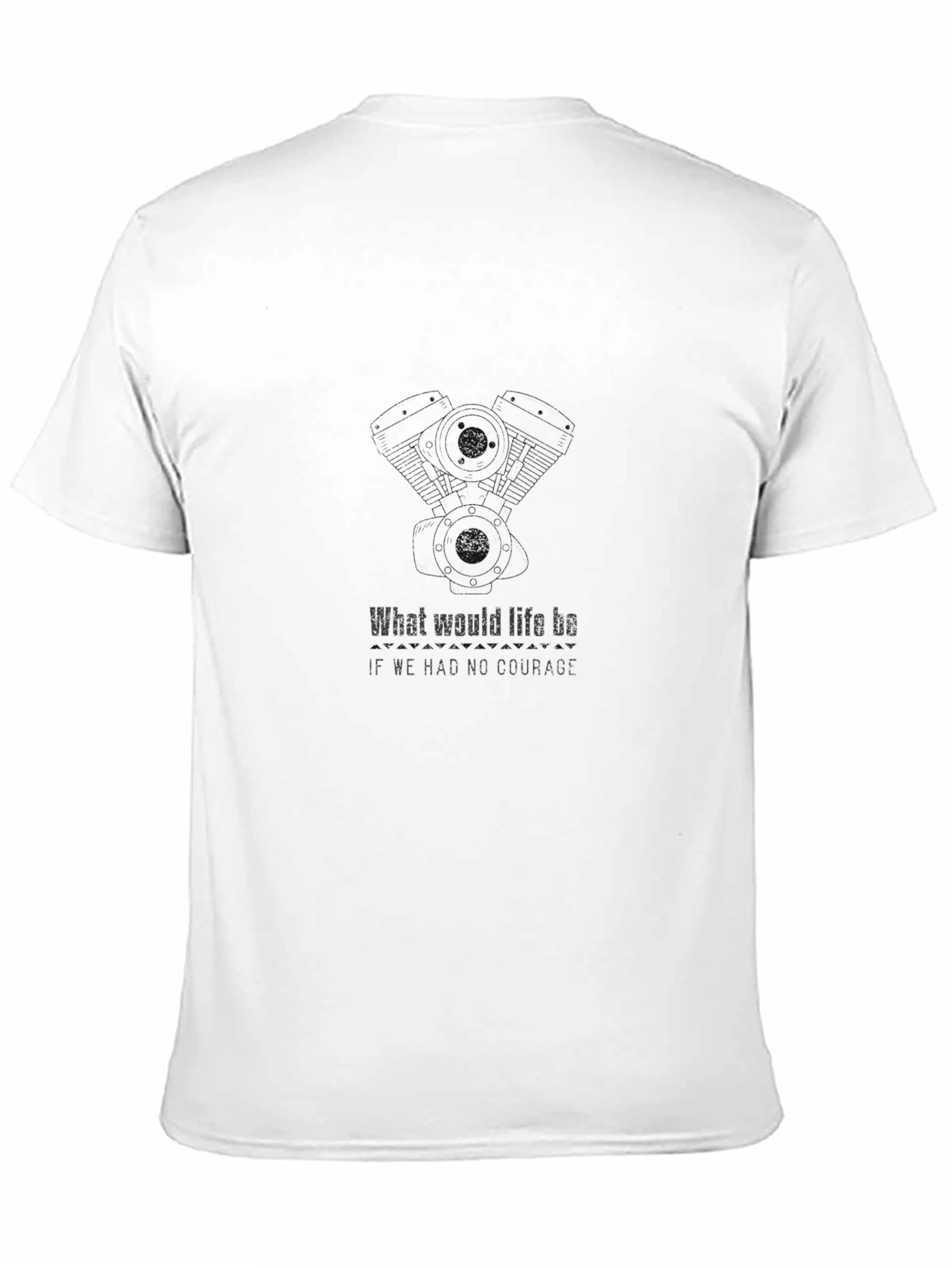 Courage Quote Black T-Shirt