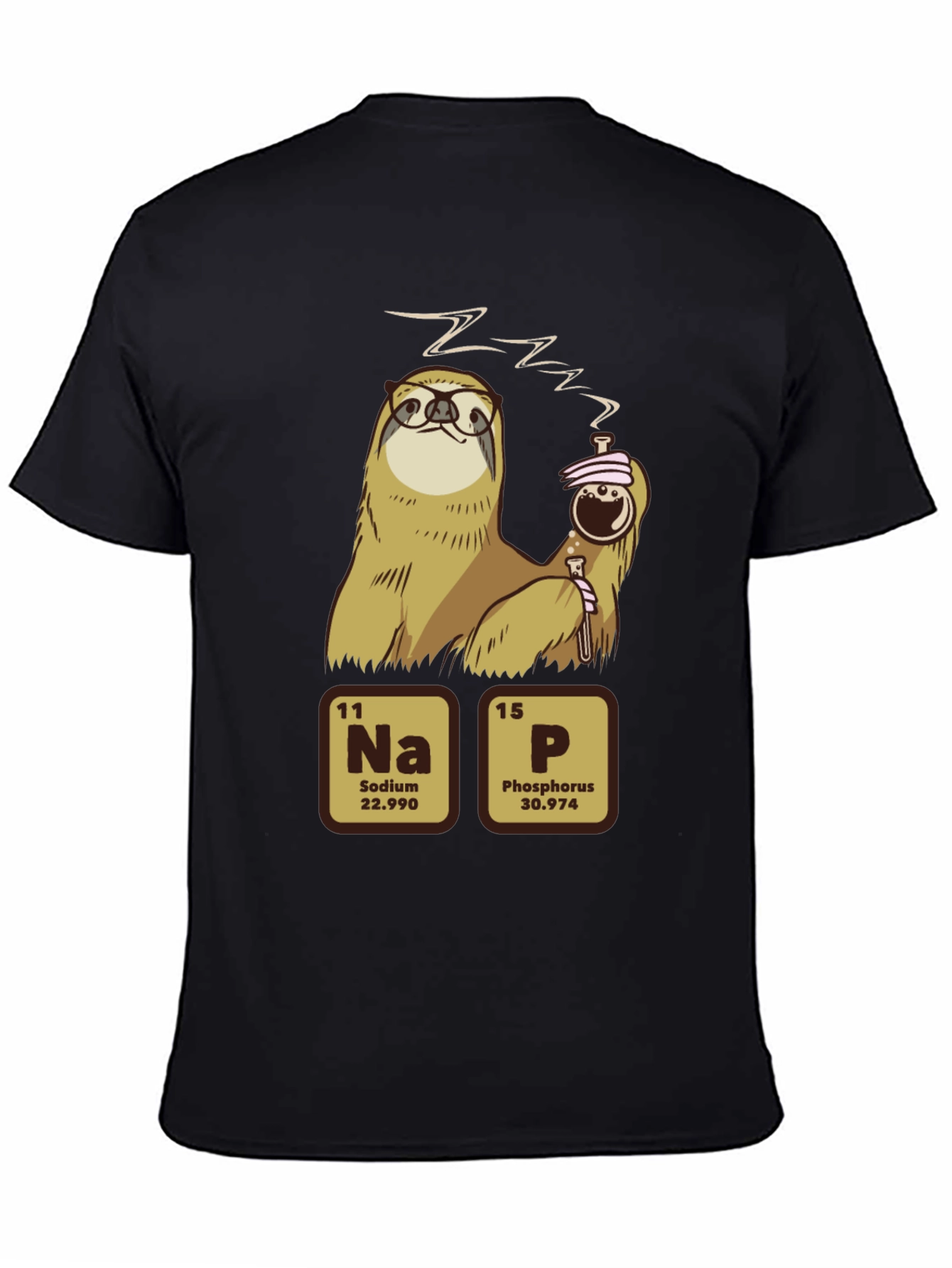 Nap Sloth Chemistry Humor T-Shirt