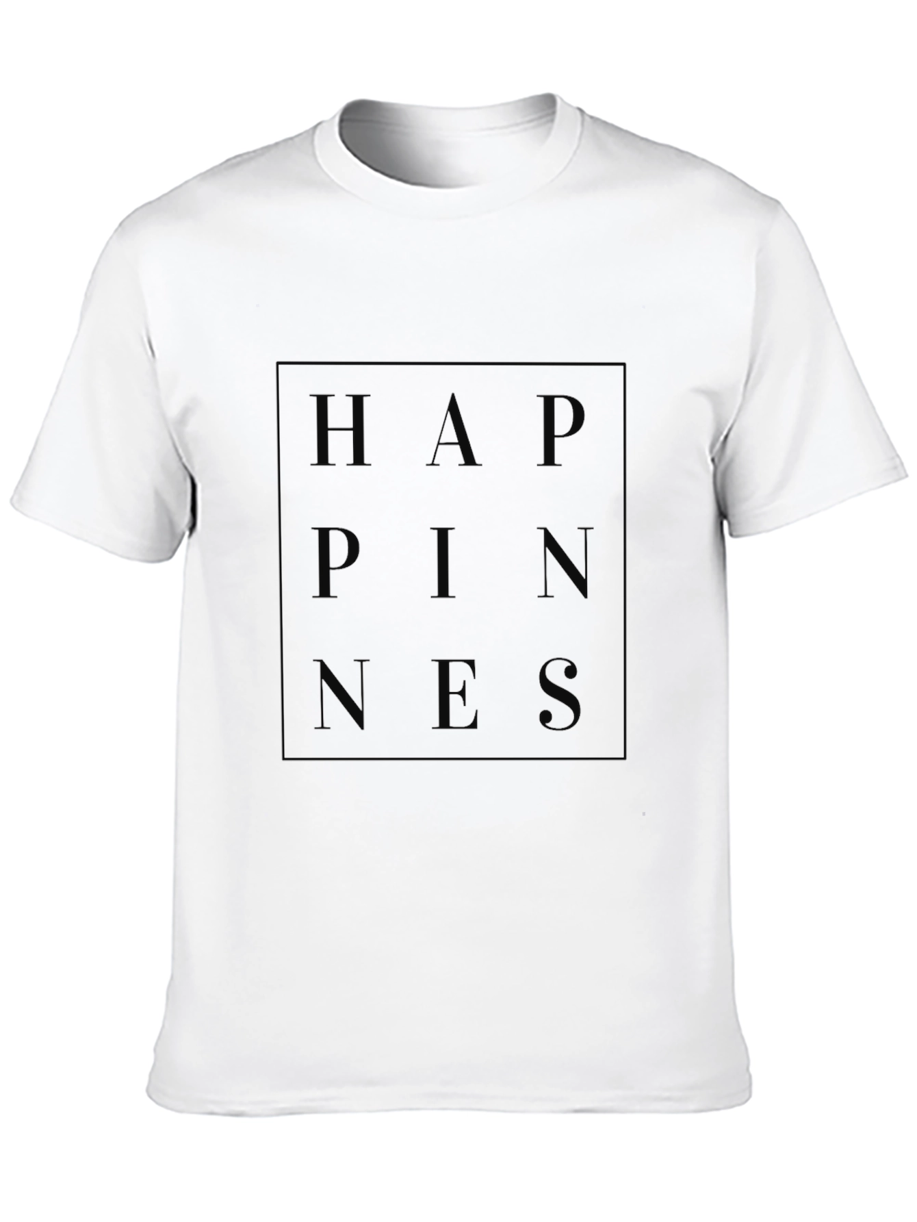 Black Happiness Graphic Print T-Shirt