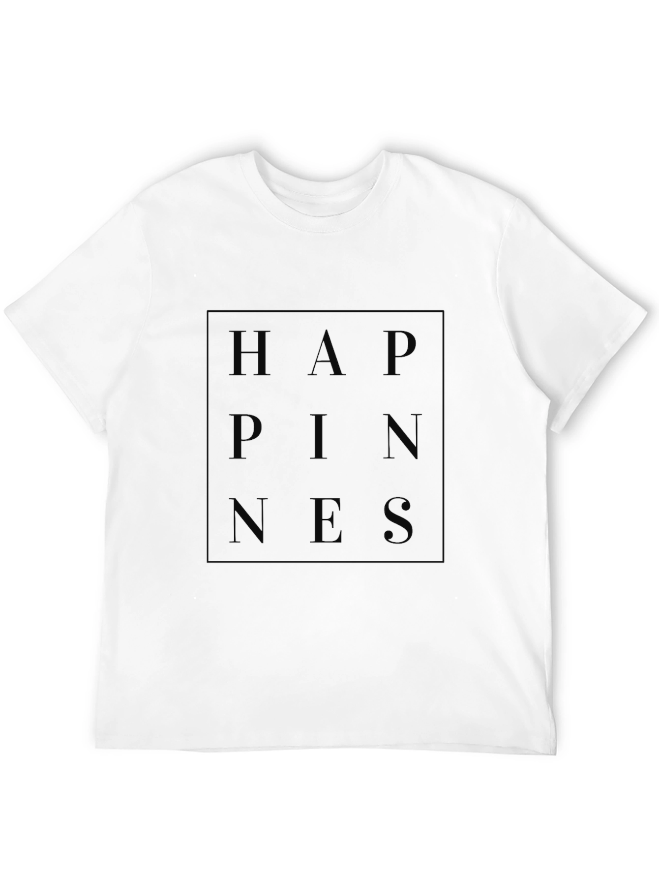 Black Happiness Graphic Print T-Shirt