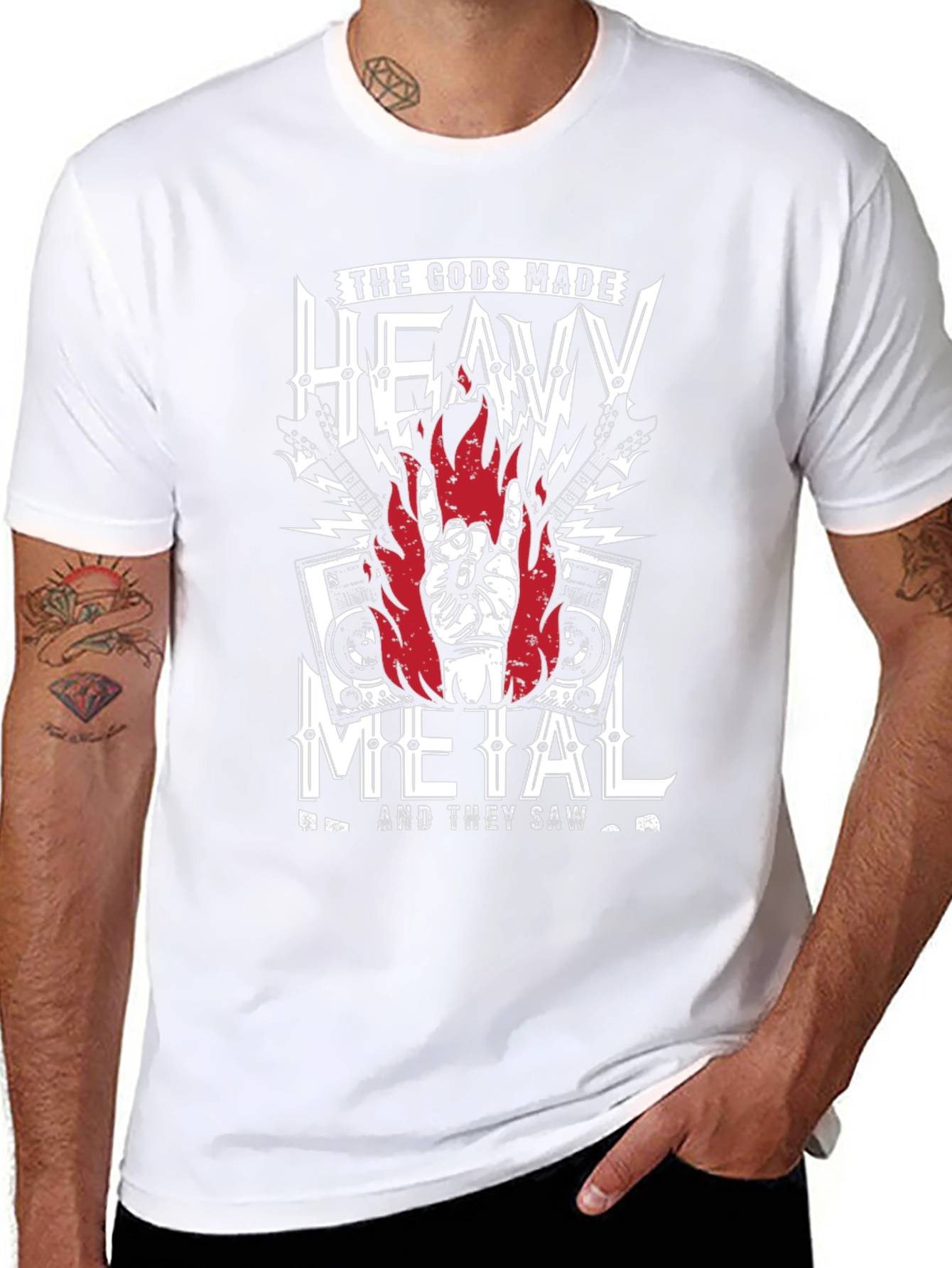 Heavy Metal Graphic T-Shirt - Rock Concert Tee