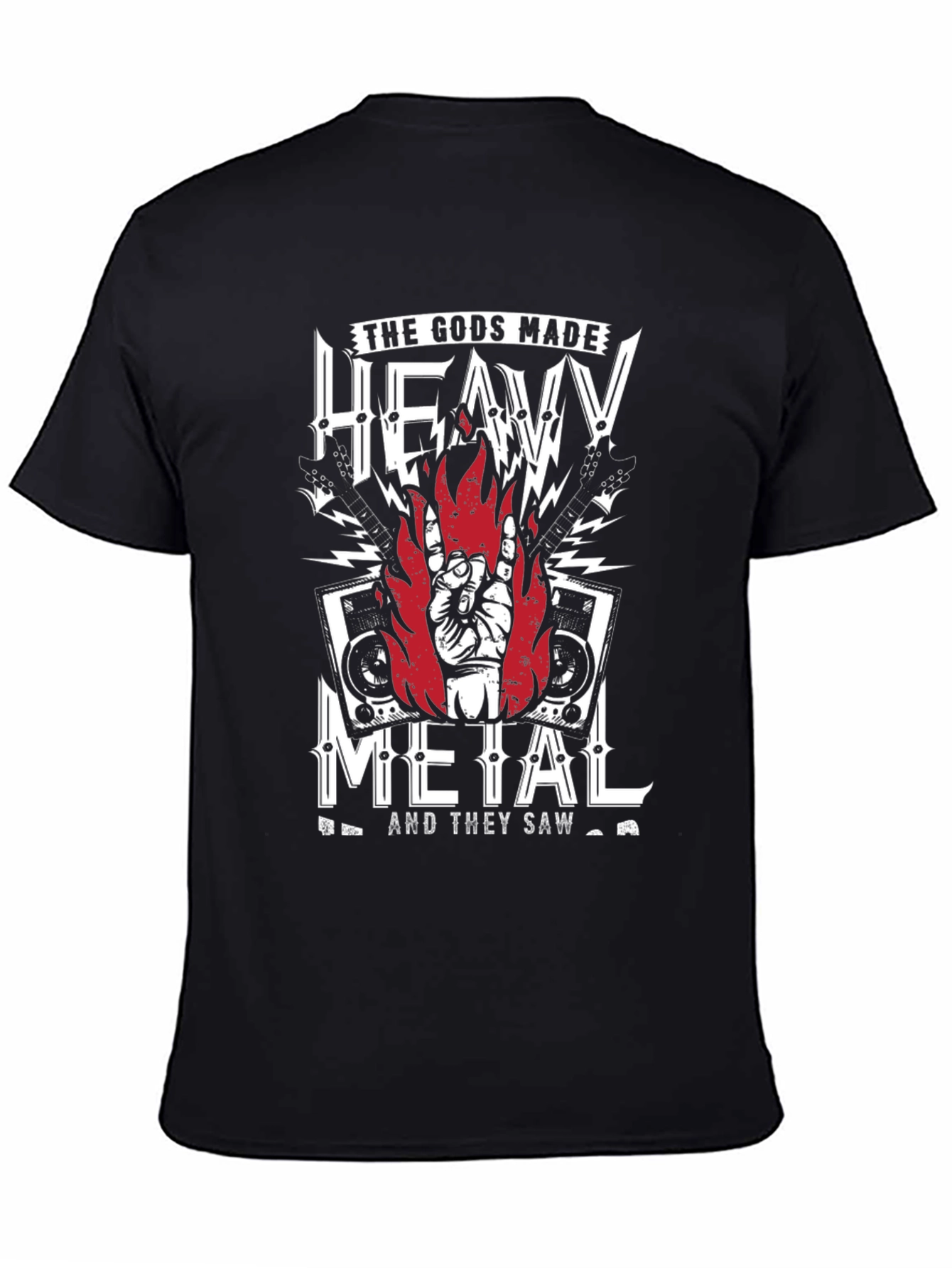Heavy Metal Graphic T-Shirt - Rock Concert Tee
