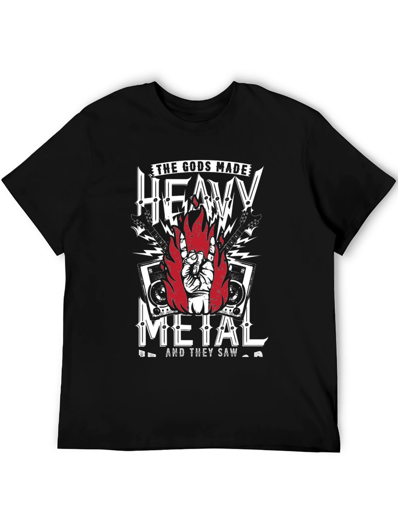 Heavy Metal Graphic T-Shirt - Rock Concert Tee