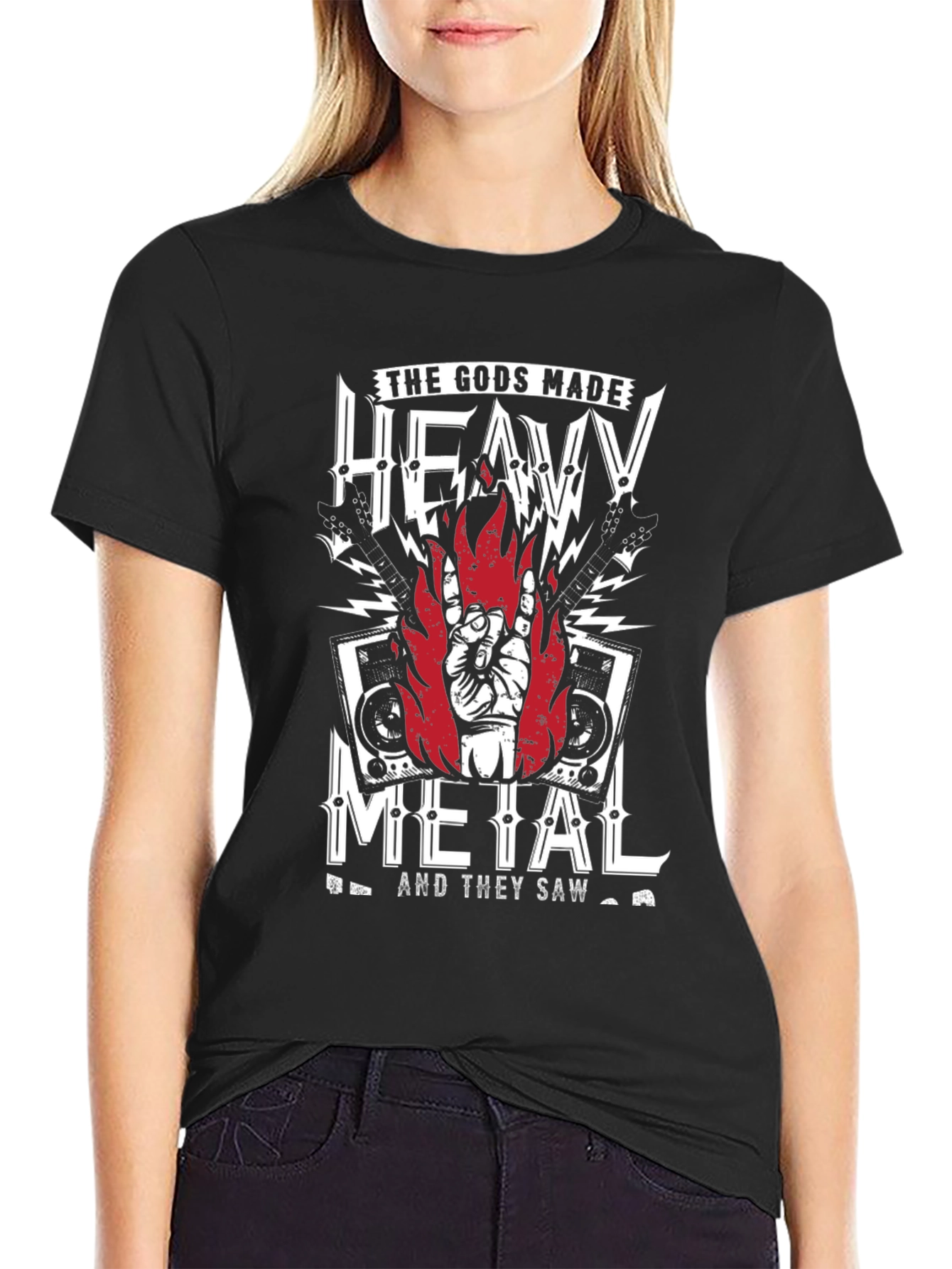 Heavy Metal Graphic T-Shirt - Rock Concert Tee