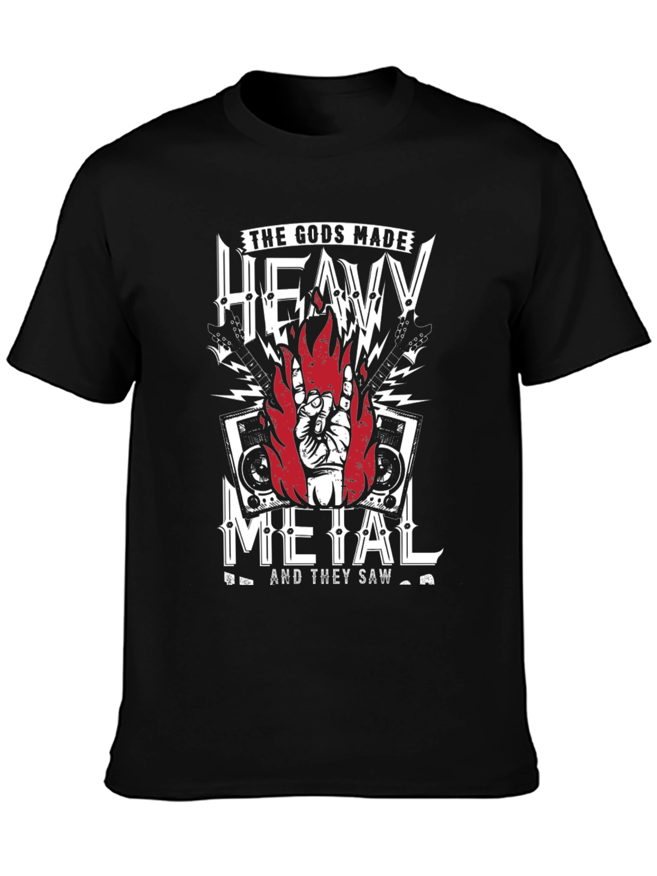 Heavy Metal Graphic T-Shirt - Rock Concert Tee