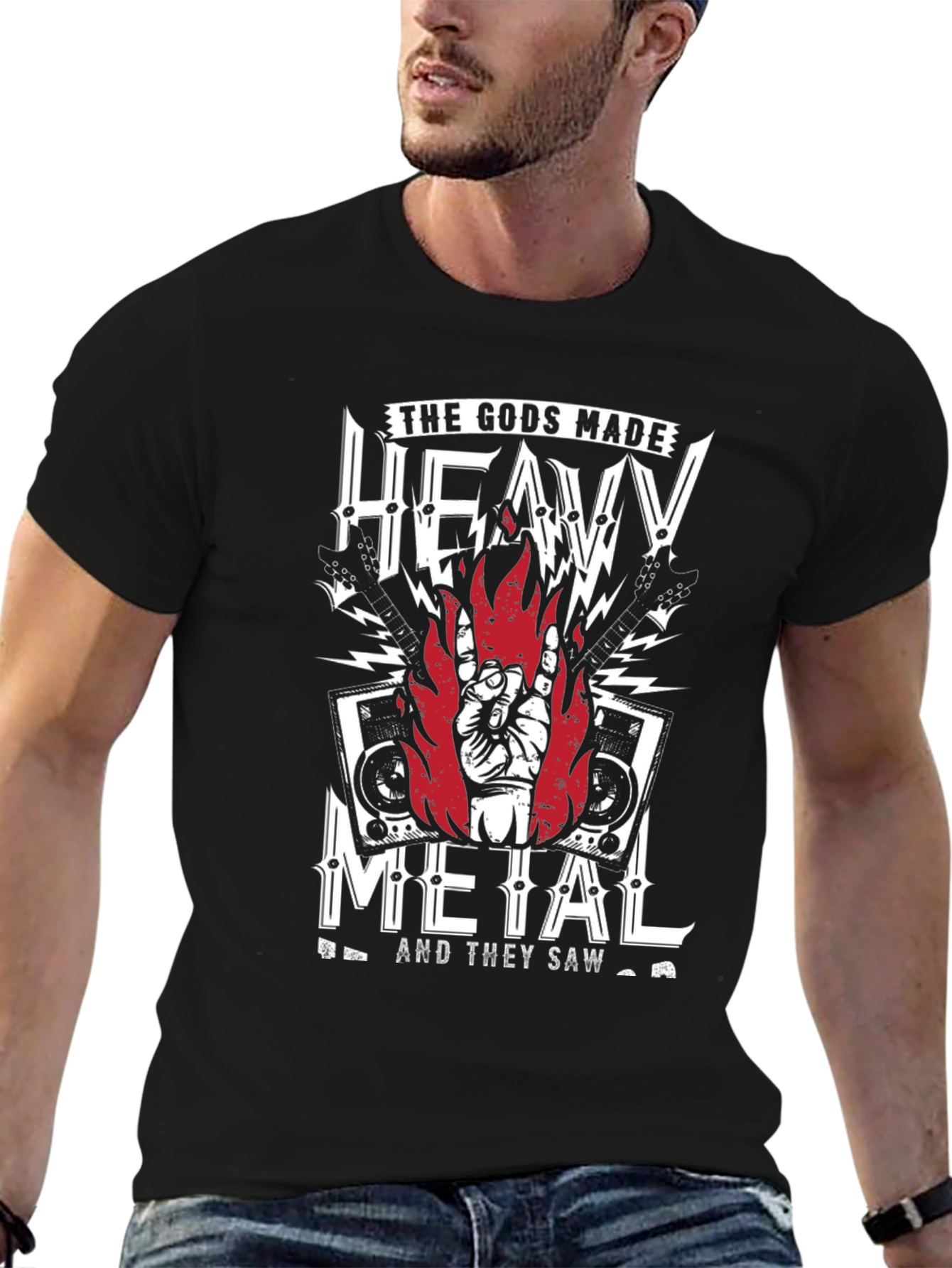 Heavy Metal Graphic T-Shirt - Rock Concert Tee