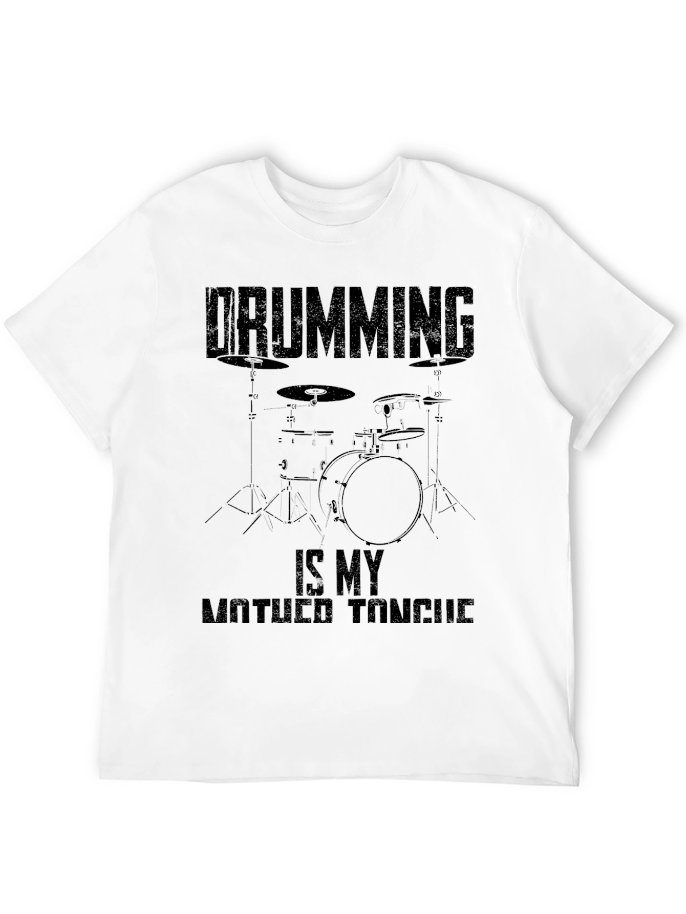 Drumming is My Mother Tongue Black Graphic Tee