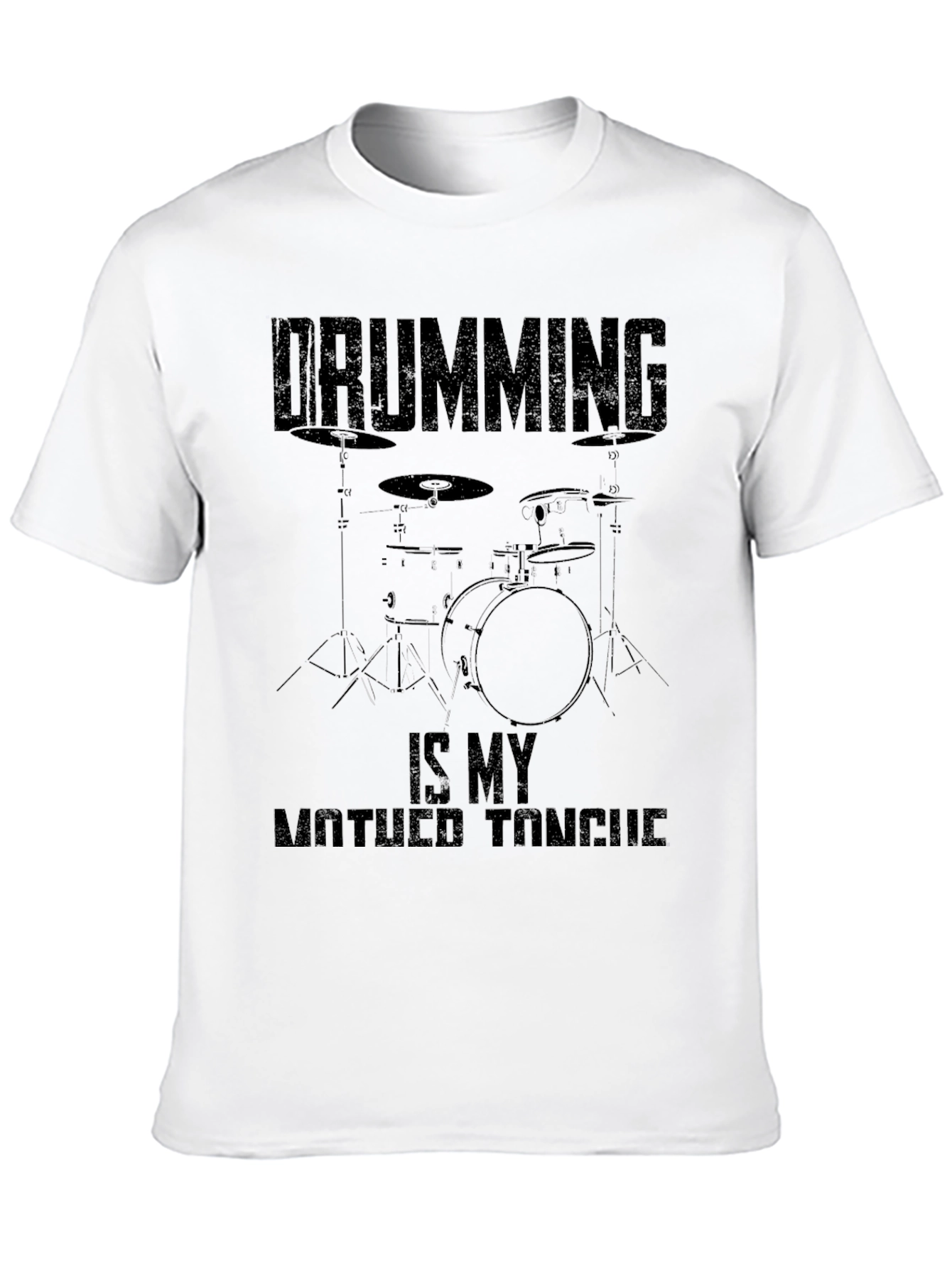 Drumming is My Mother Tongue Black Graphic Tee