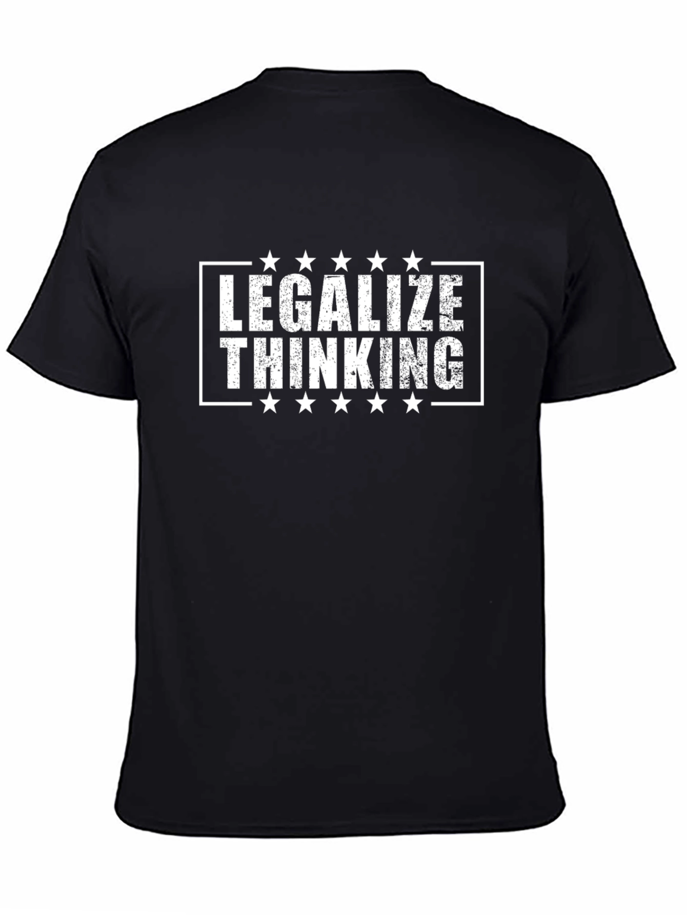 Legalize Thinking Graphic Tee - Black Cotton T-Shirt