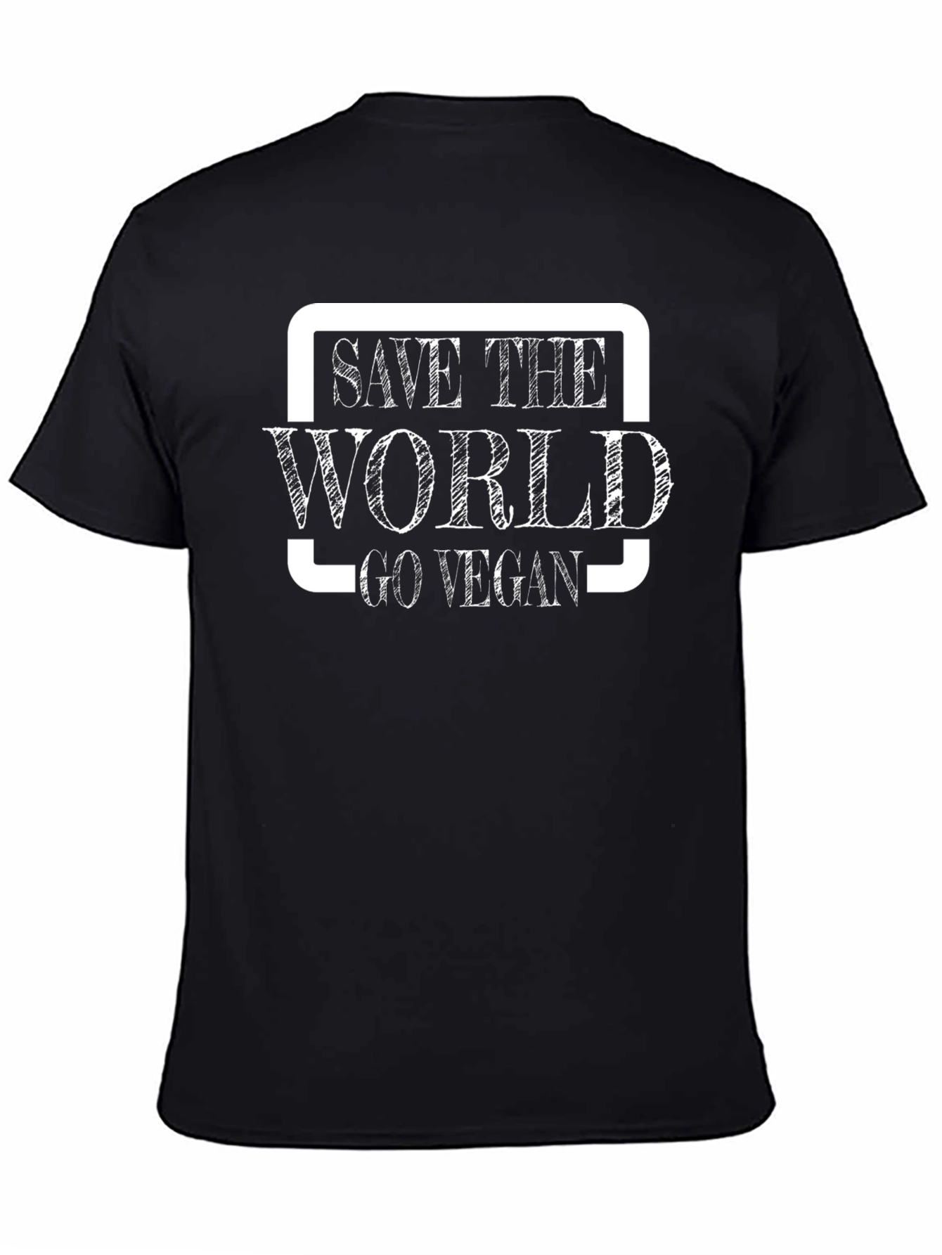 Save the World Go Vegan Graphic T-Shirt