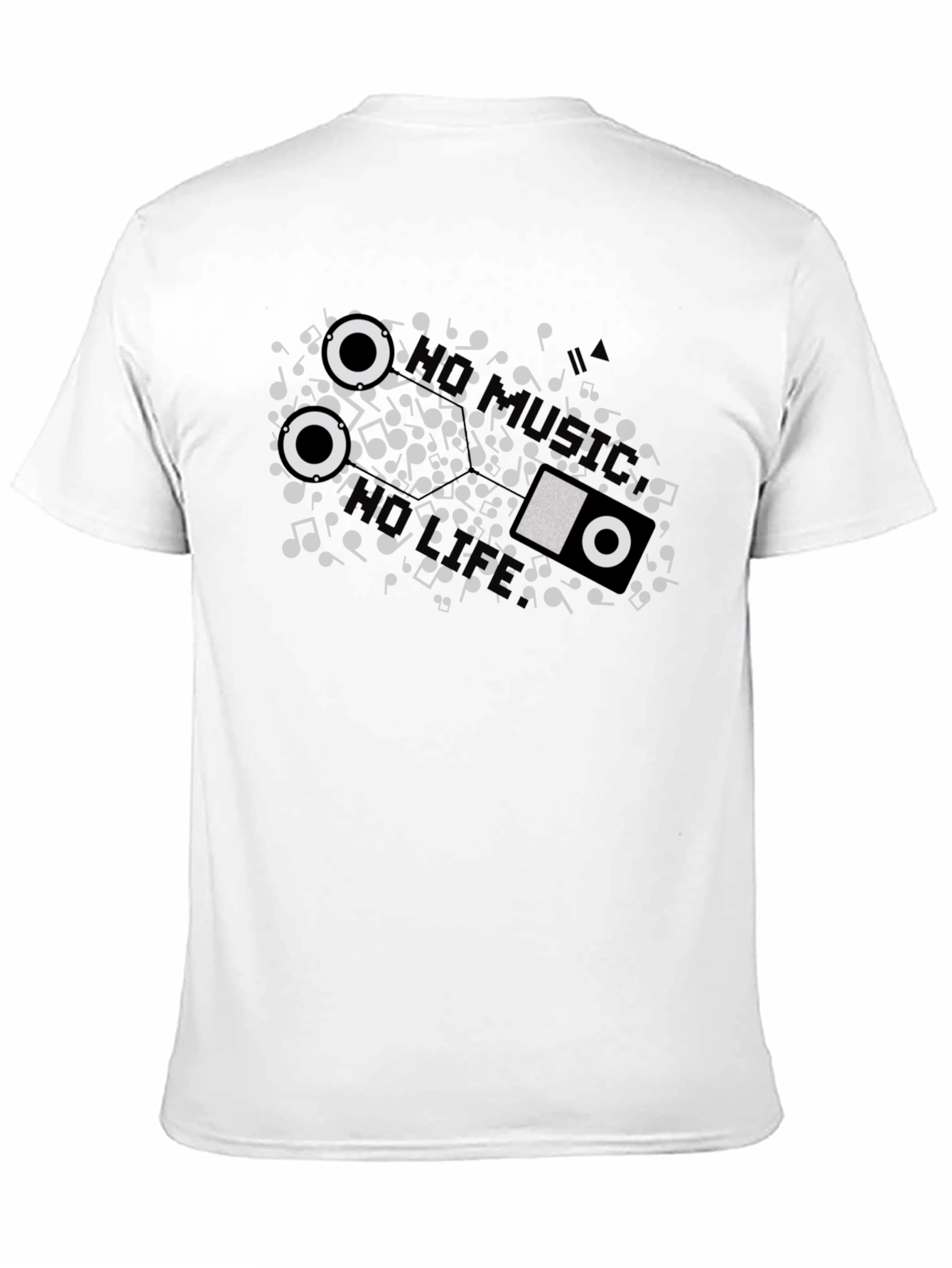 Music Cassette Tape Graphic T-Shirt - Black
