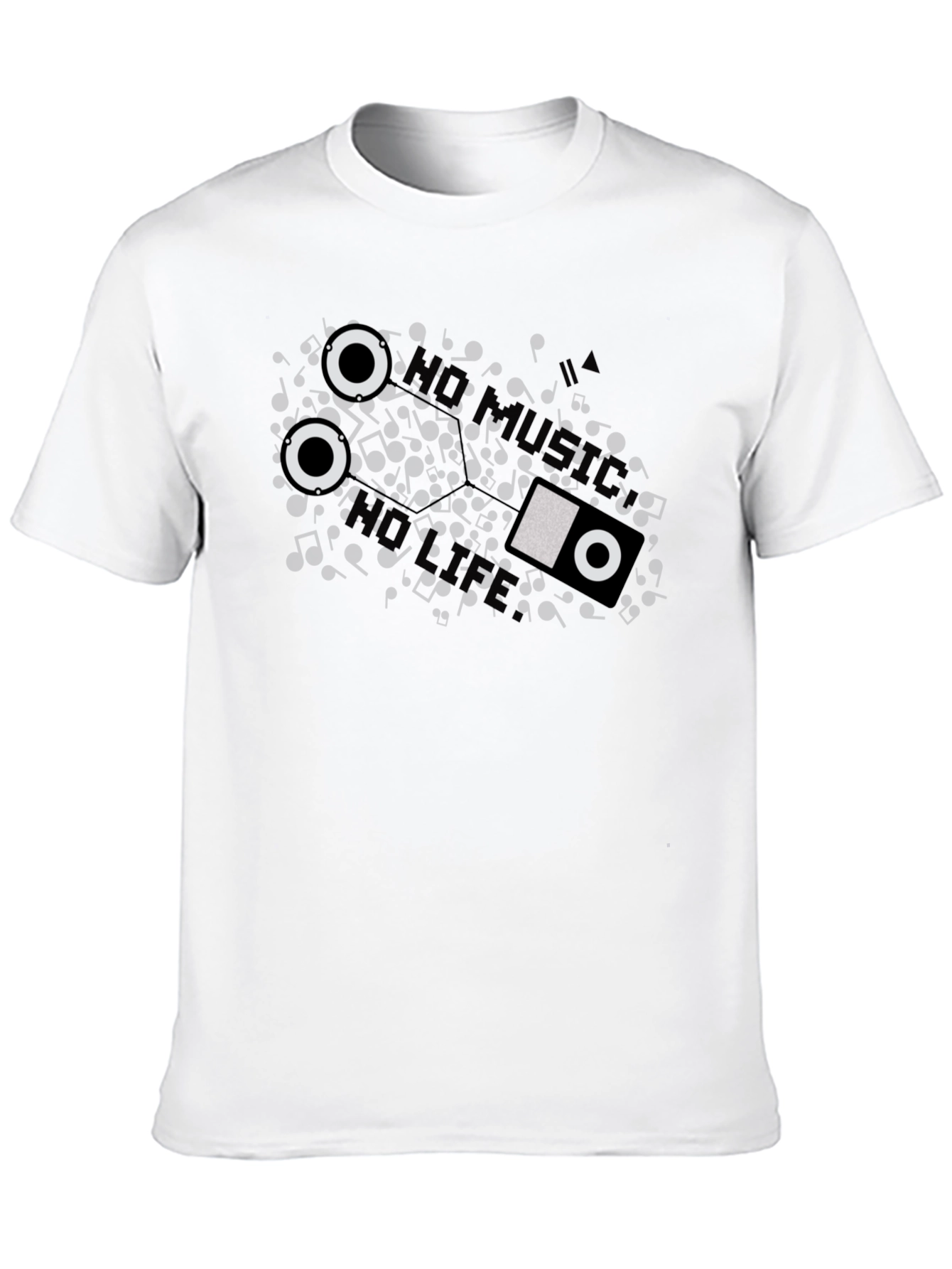 Music Cassette Tape Graphic T-Shirt - Black