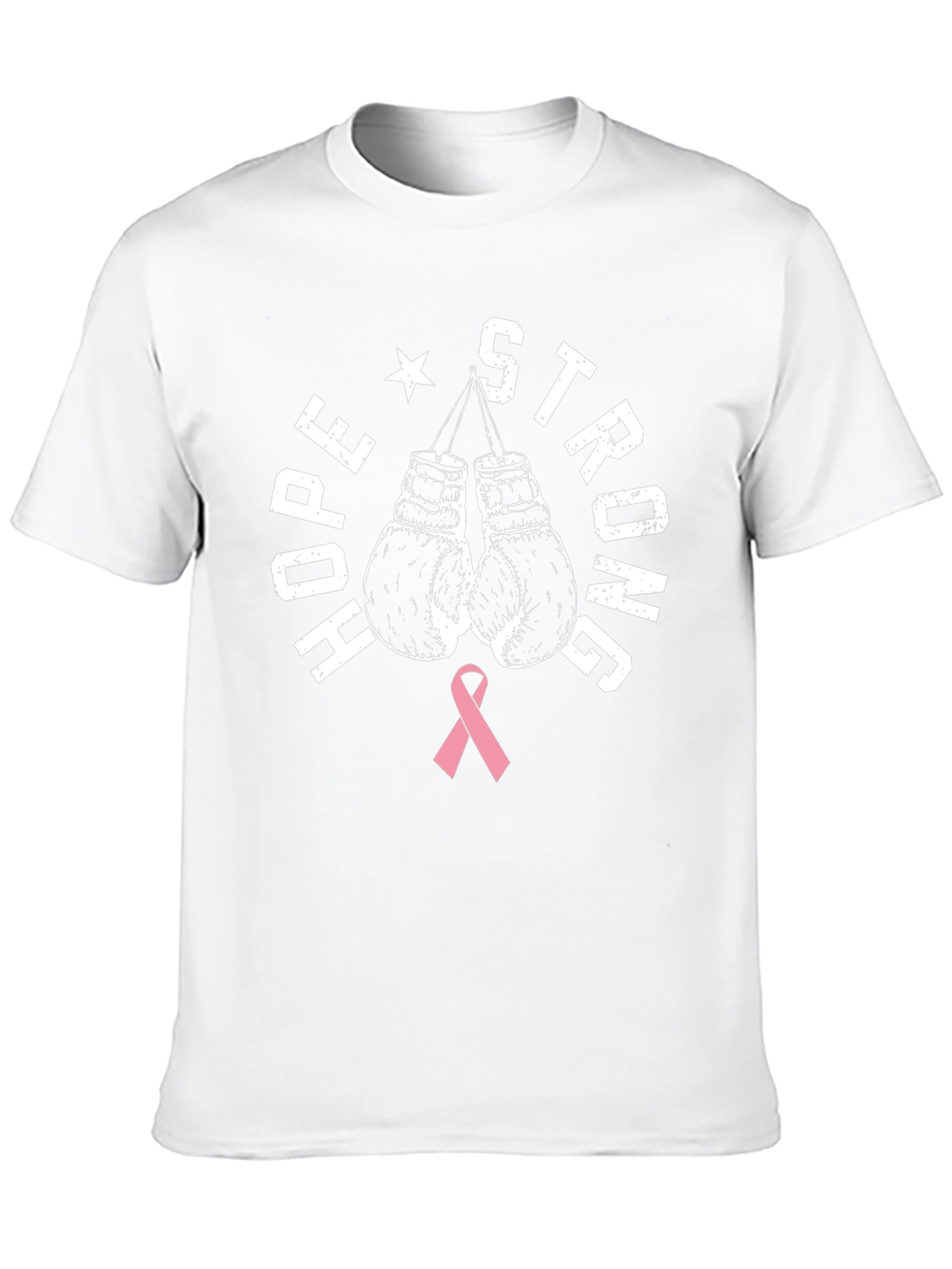 Hope Strong Breast Cancer Awareness Boxing Gloves T-Shirt