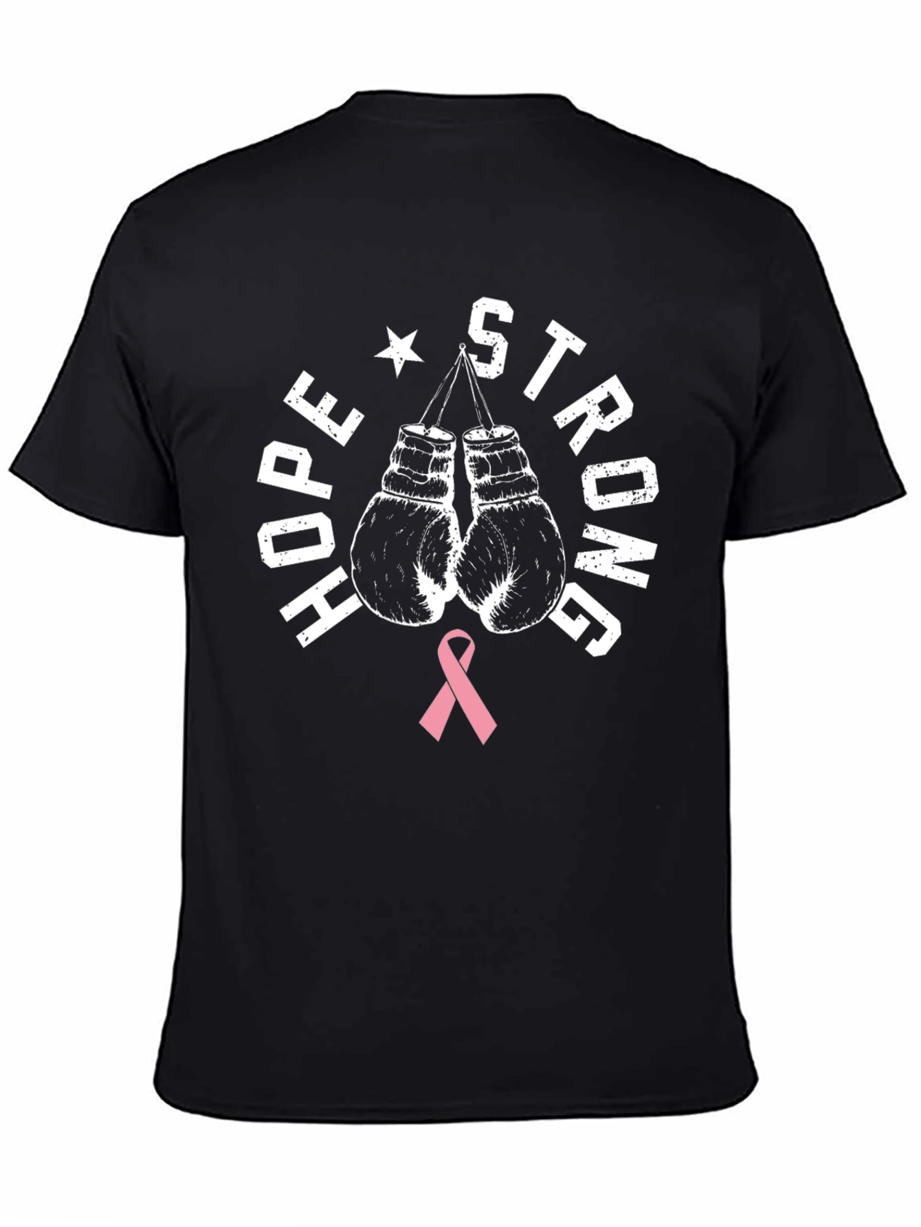 Hope Strong Breast Cancer Awareness Boxing Gloves T-Shirt