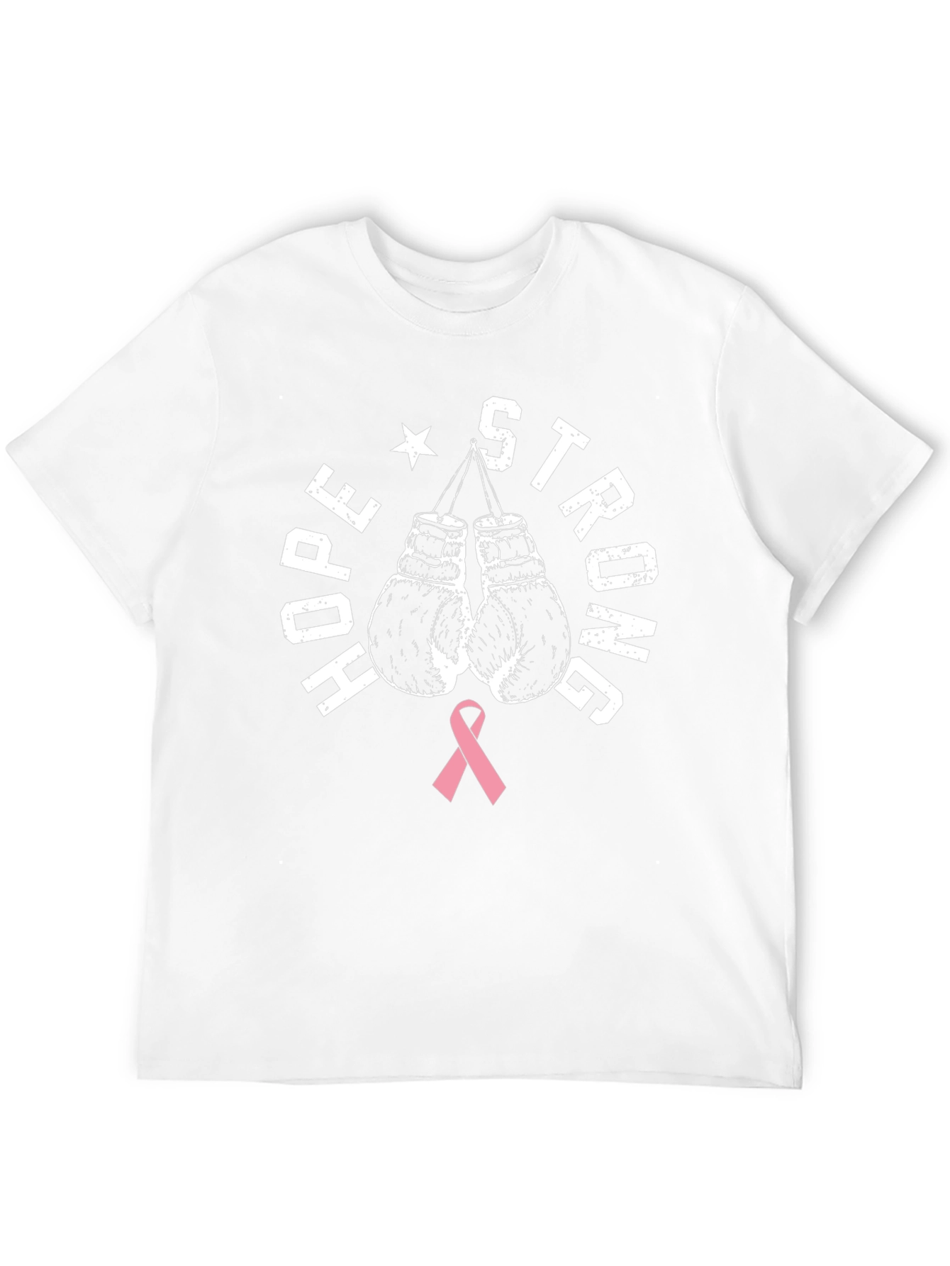 Hope Strong Breast Cancer Awareness Boxing Gloves T-Shirt