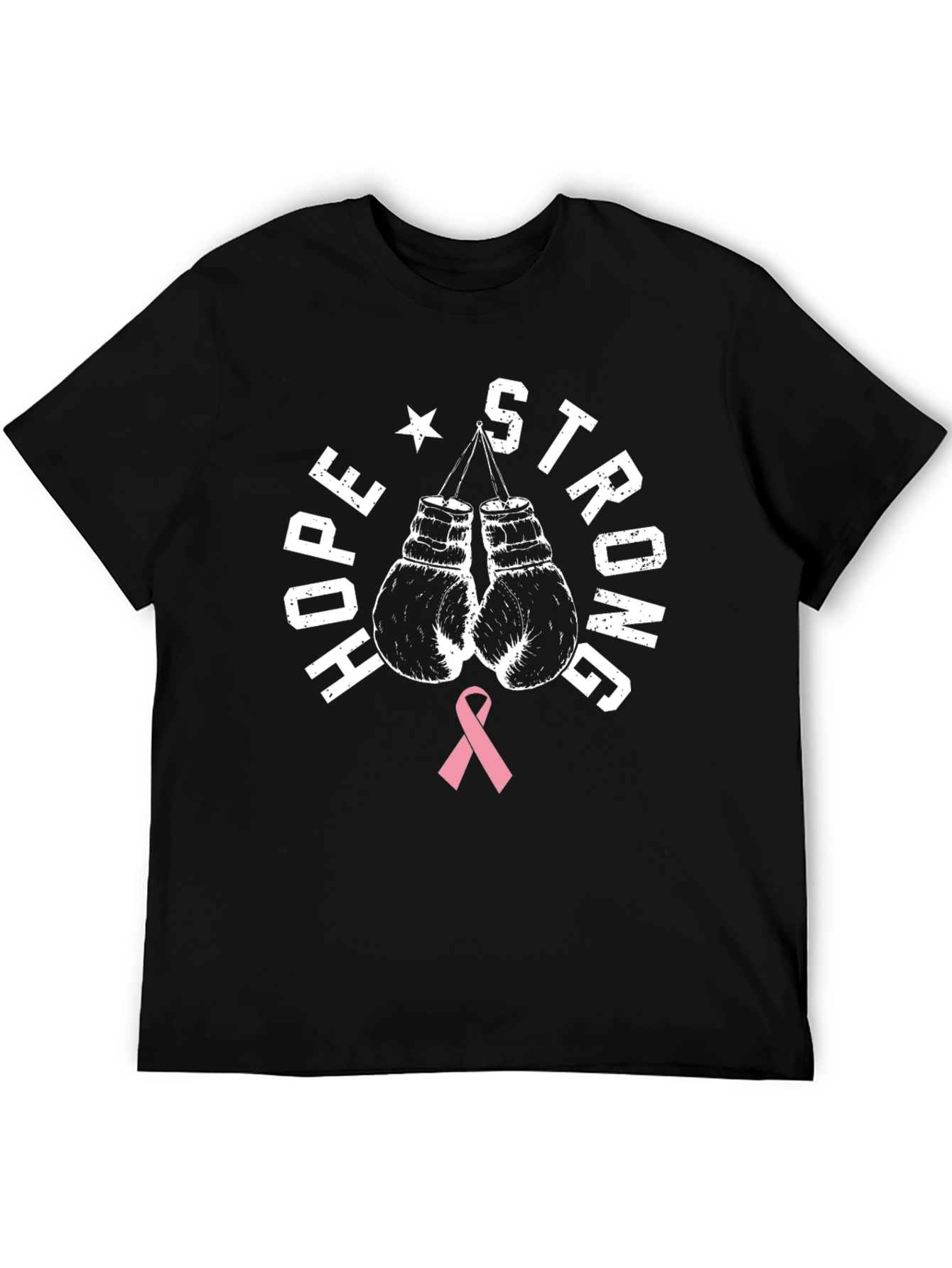 Hope Strong Breast Cancer Awareness Boxing Gloves T-Shirt