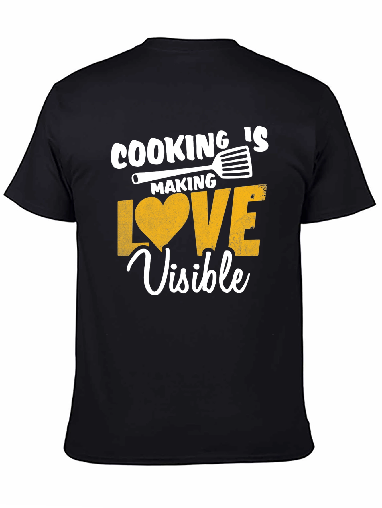 Cooking Is Love Visible Black Graphic Tee