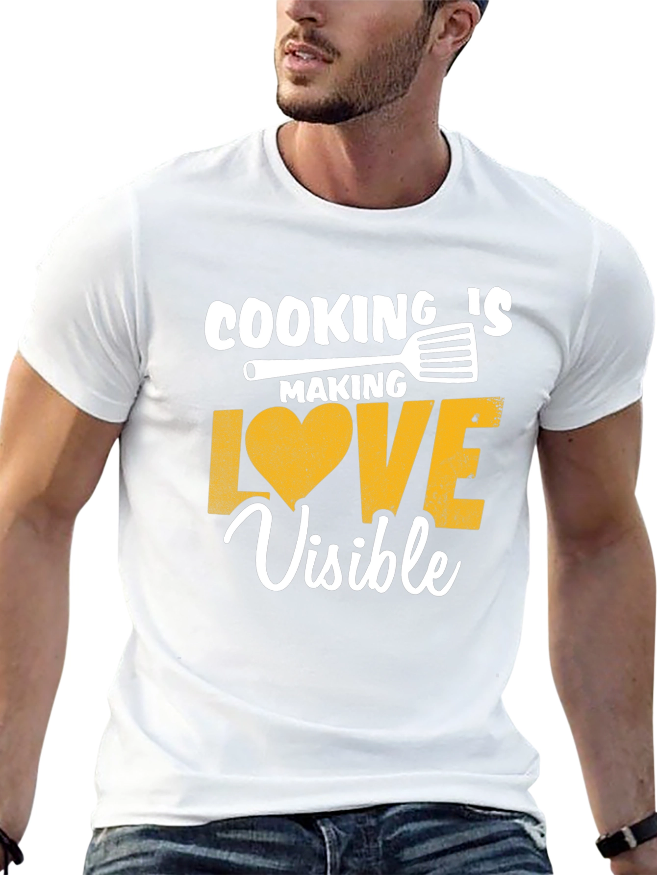Cooking Is Love Visible Black Graphic Tee