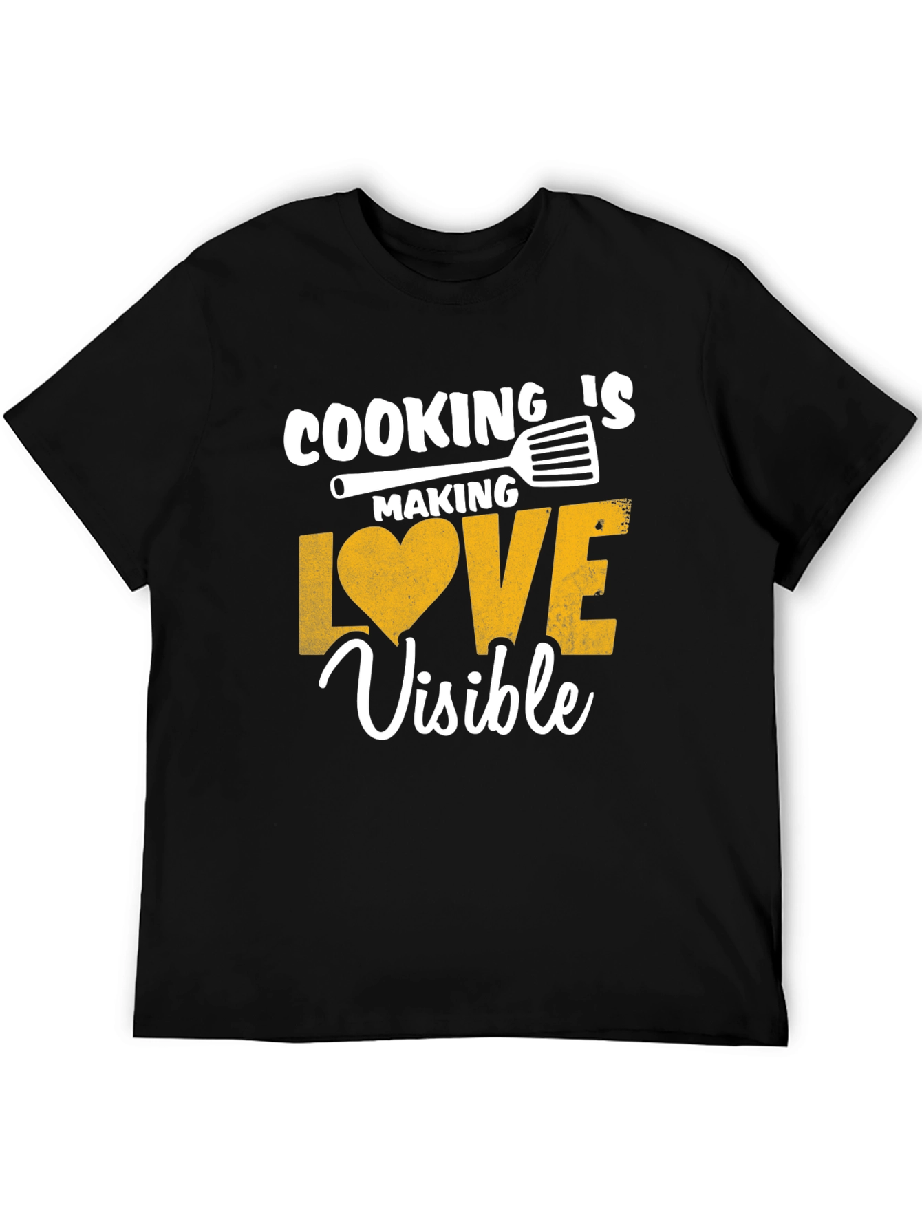 Cooking Is Love Visible Black Graphic Tee
