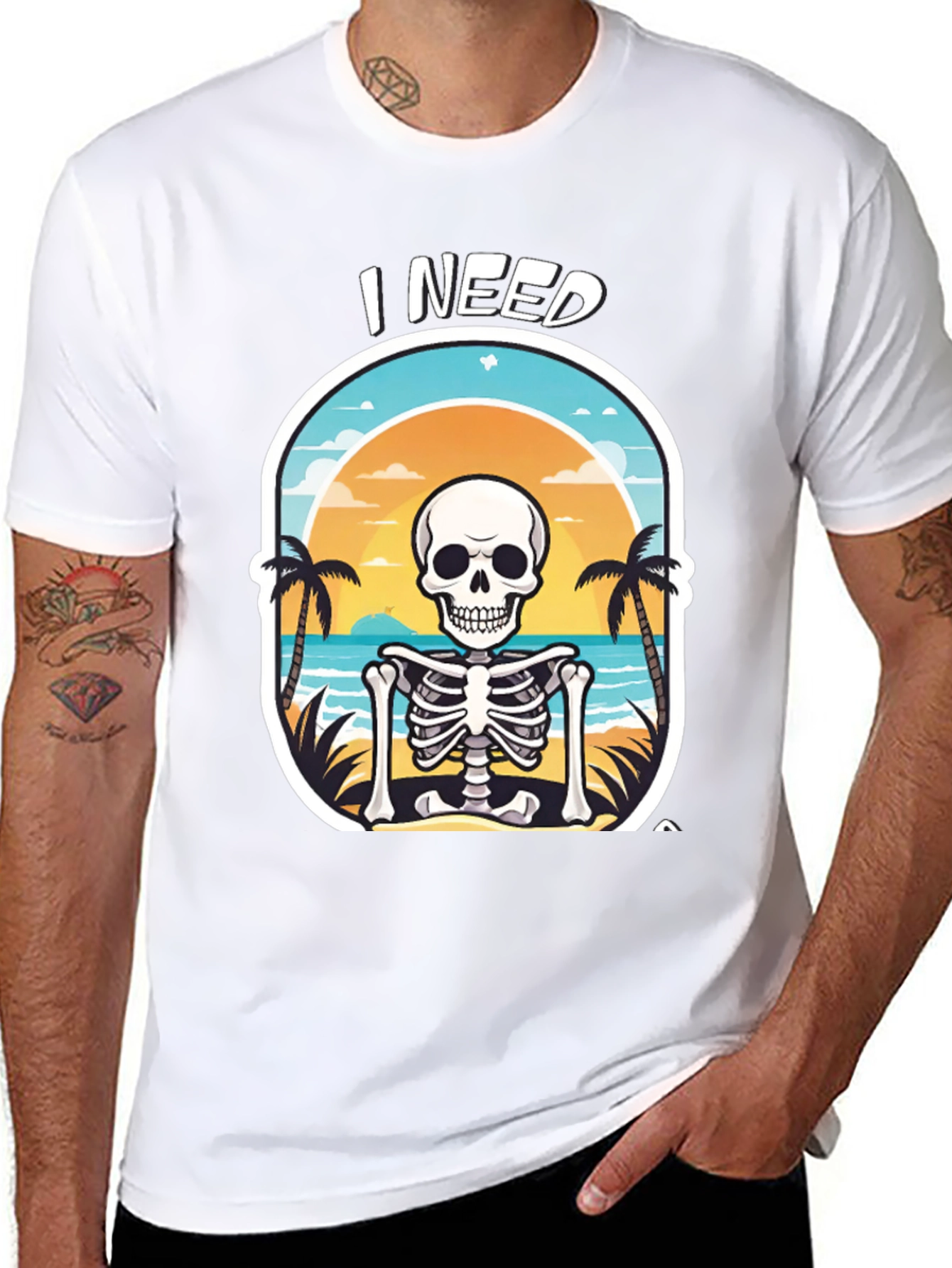 I Need a Beach Skeleton T-Shirt