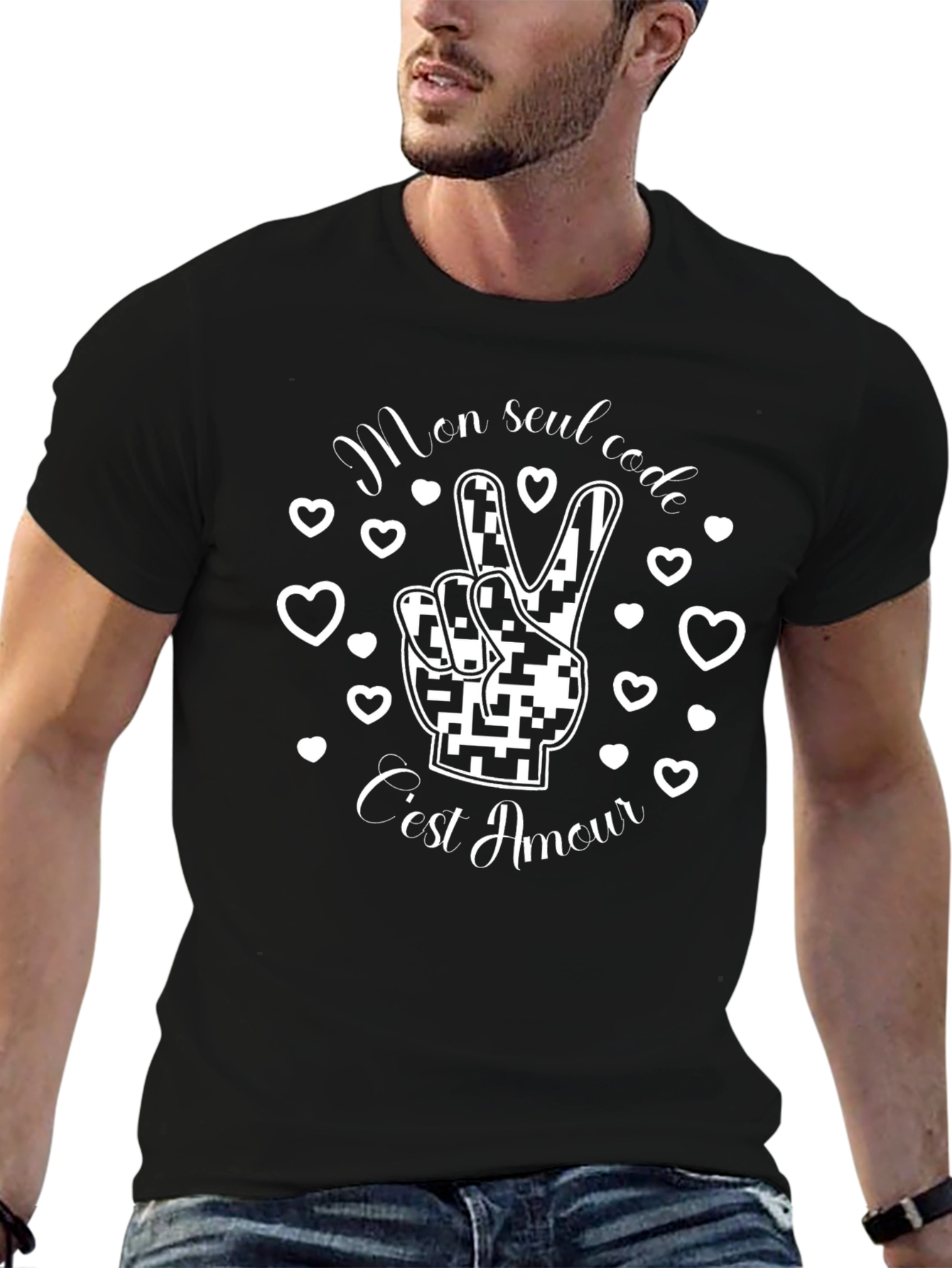 Mon Seul Code T-Shirt - Peace & Love Tee