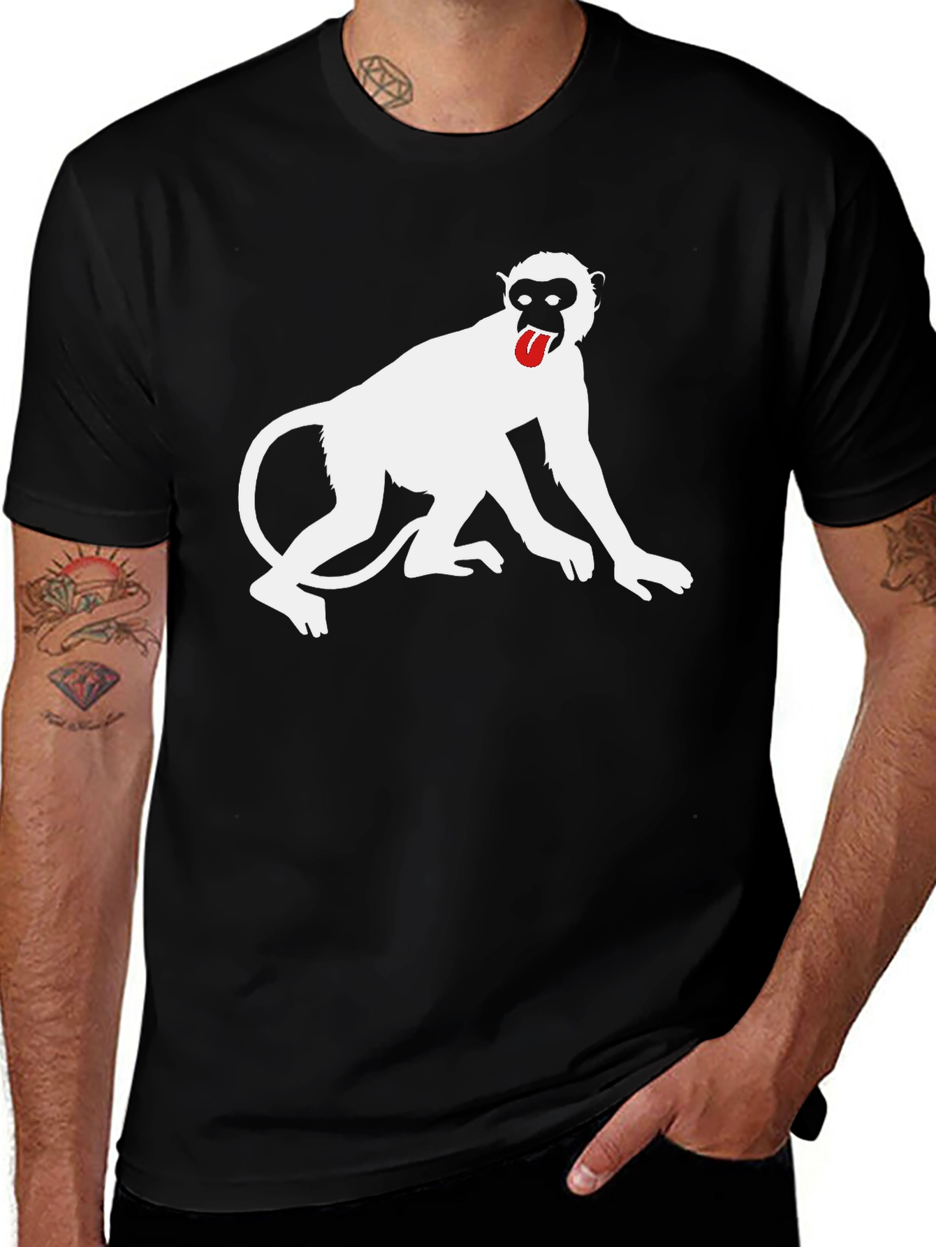 Monkey Graphic Tee - Black T-Shirt