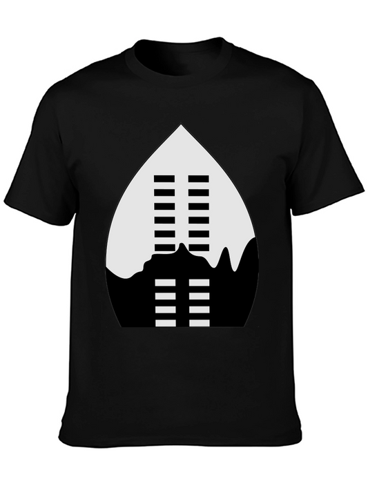 Graphic Tee - Eswatini Shield Design - Black Cotton T-Shirt