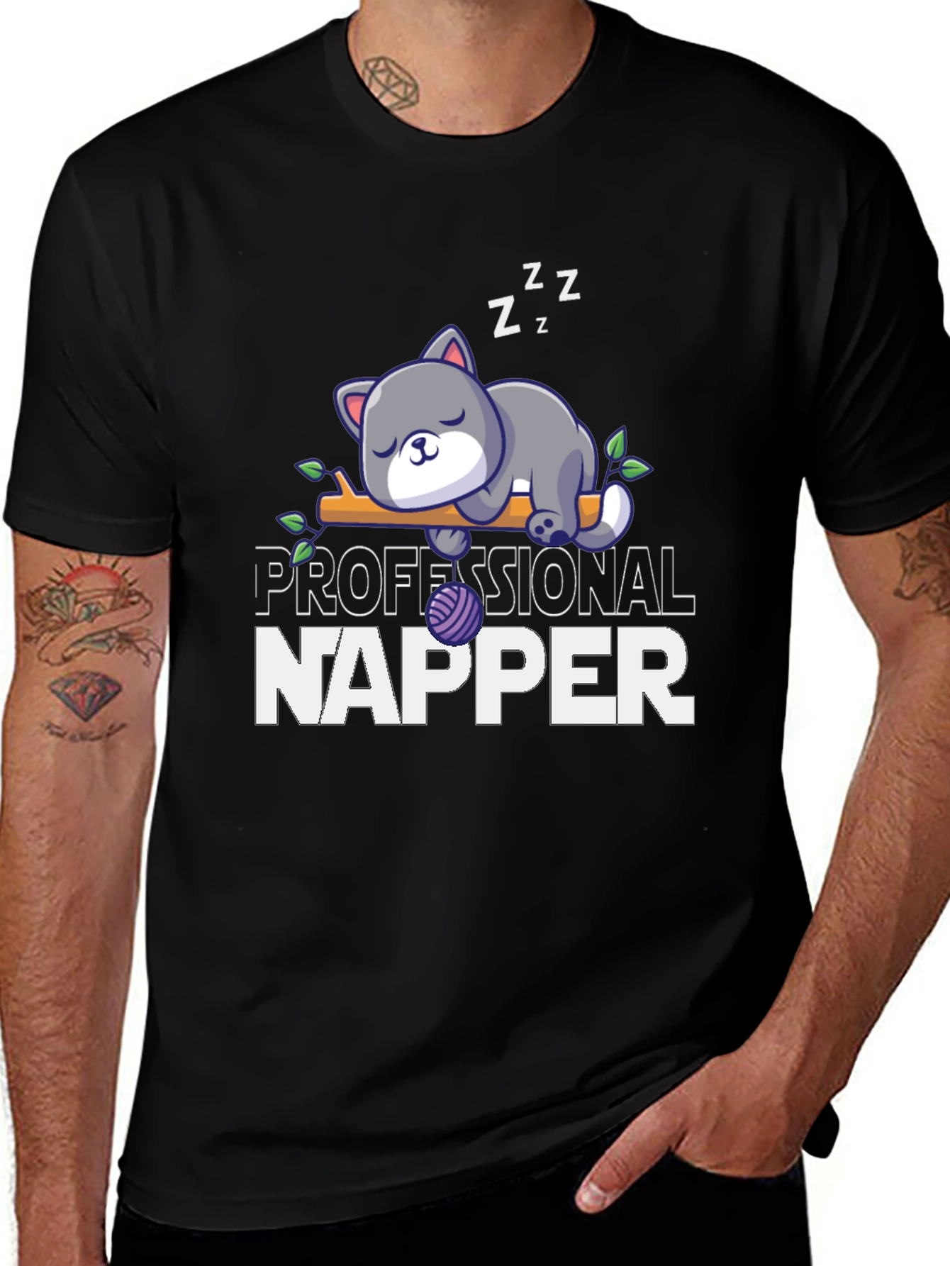 Professional Napper T-Shirt Cute Cat Tee