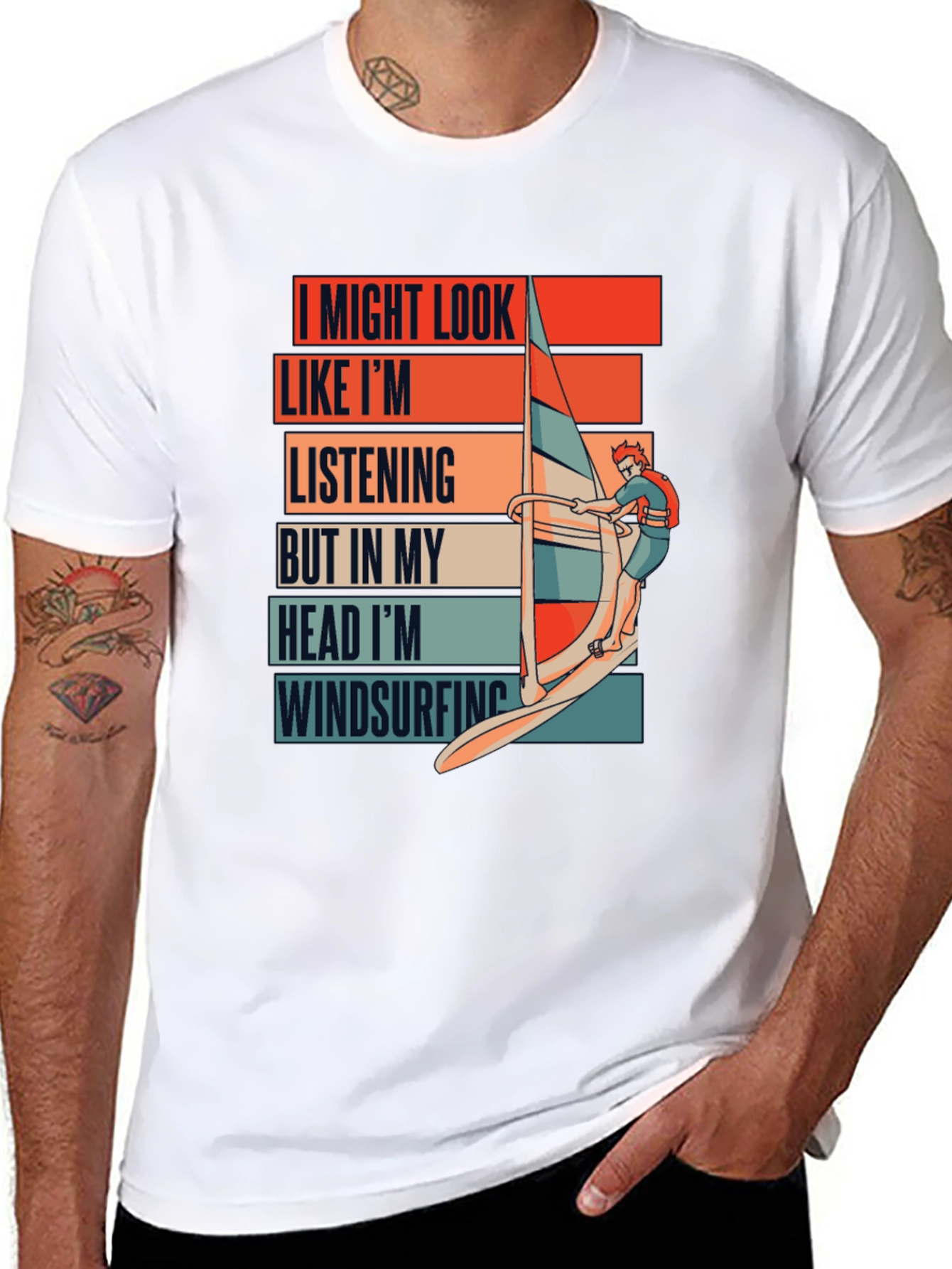 Windsurfing Mind T-Shirt - Funny Ocean Sports Tee
