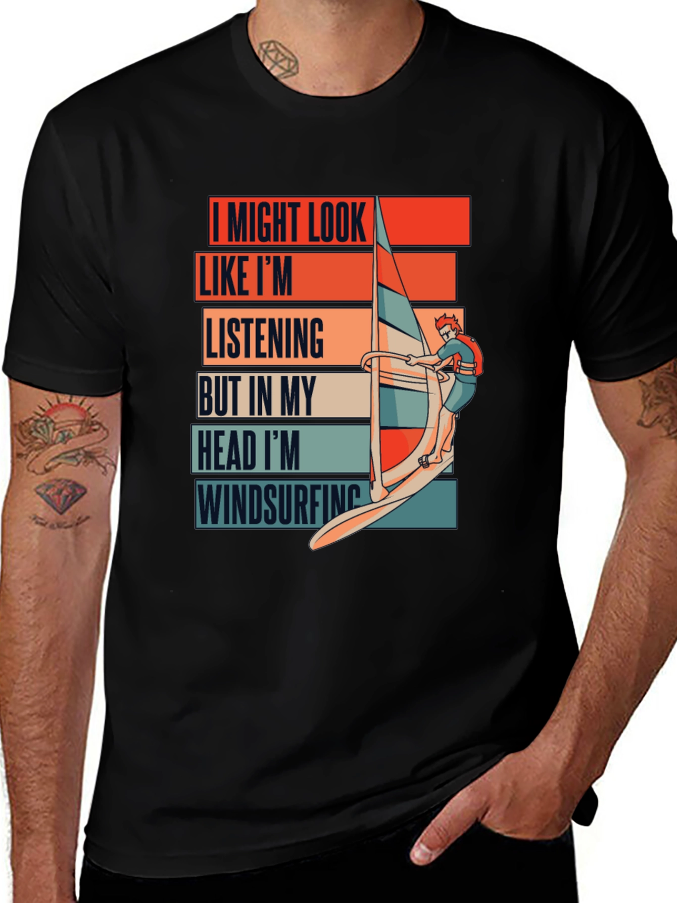 Windsurfing Mind T-Shirt - Funny Ocean Sports Tee