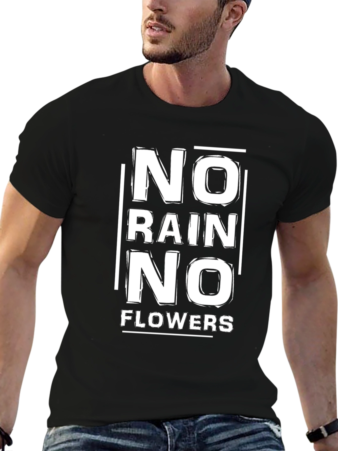 No Rain No Flowers Graphic Tee - Black