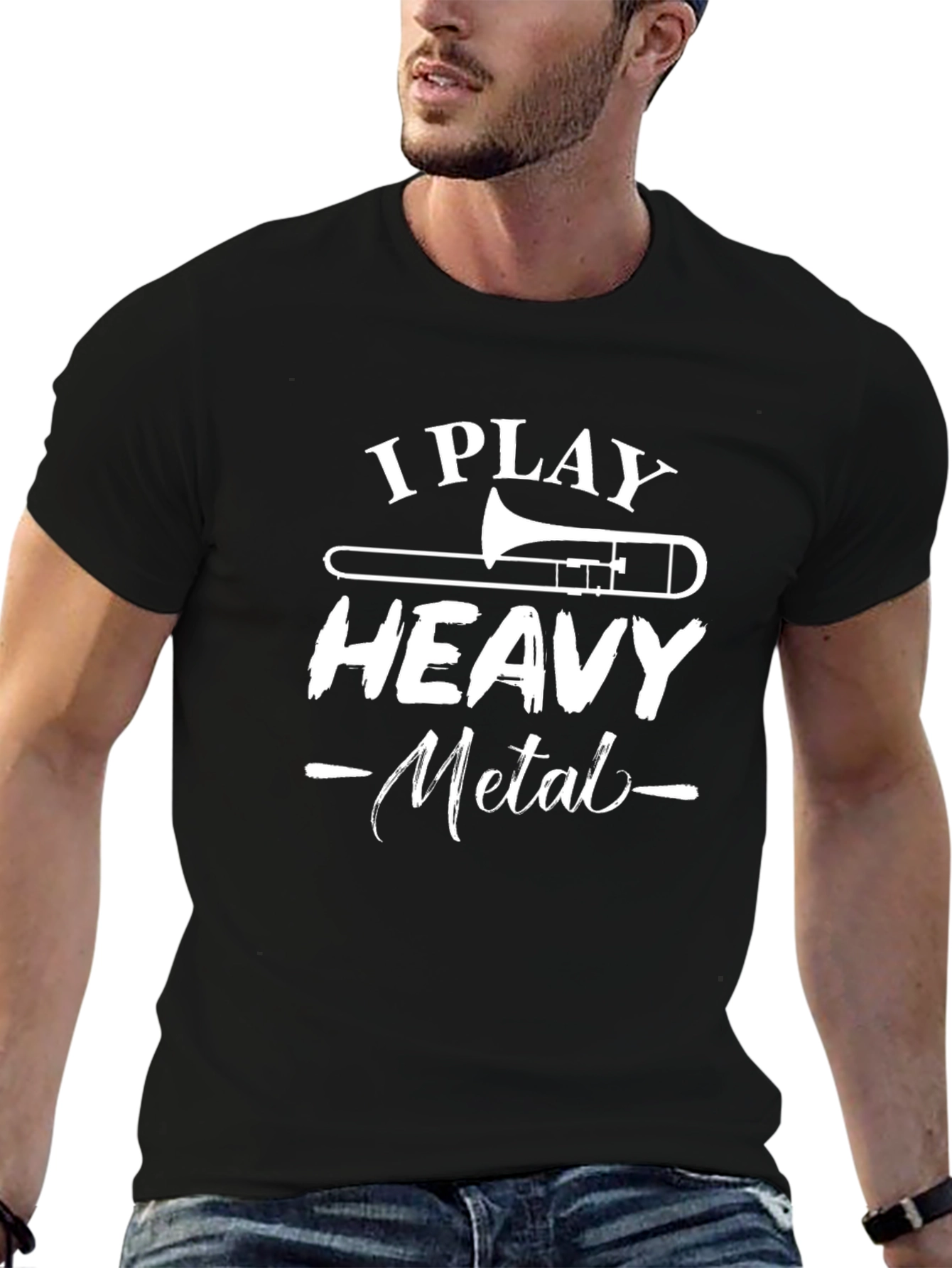I Play Heavy Metal T-Shirt - Trombone Player Shirt