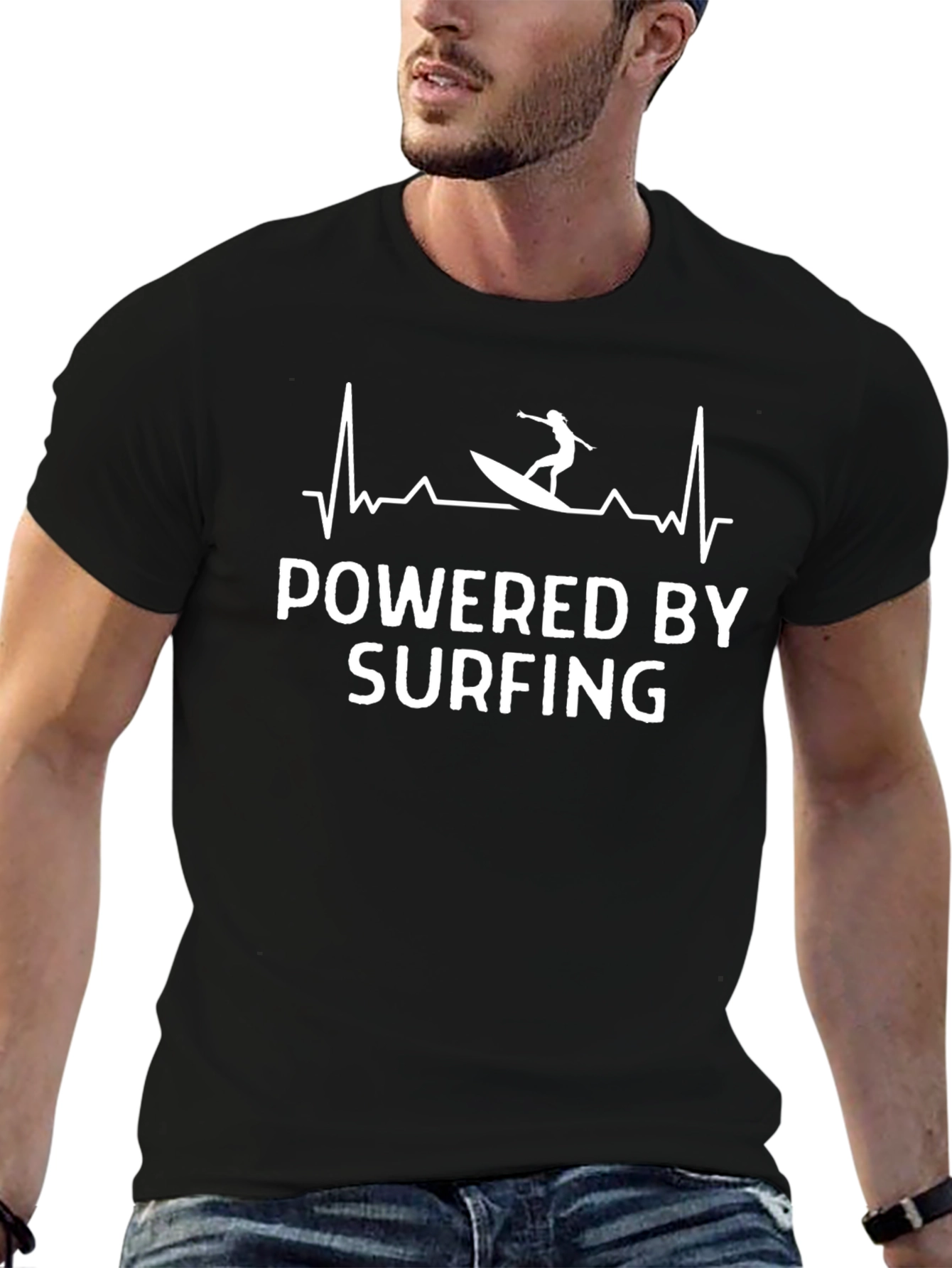 Powered by Surfing Graphic Tee