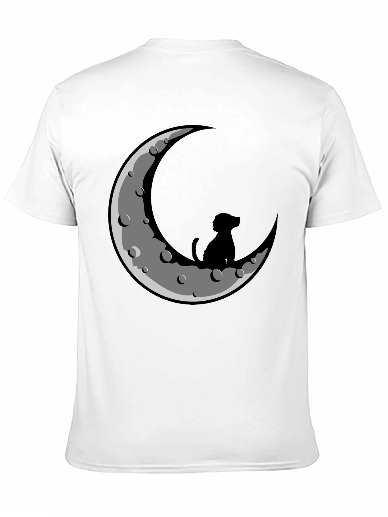Dog on the Moon Graphic Tee - Black T-Shirt