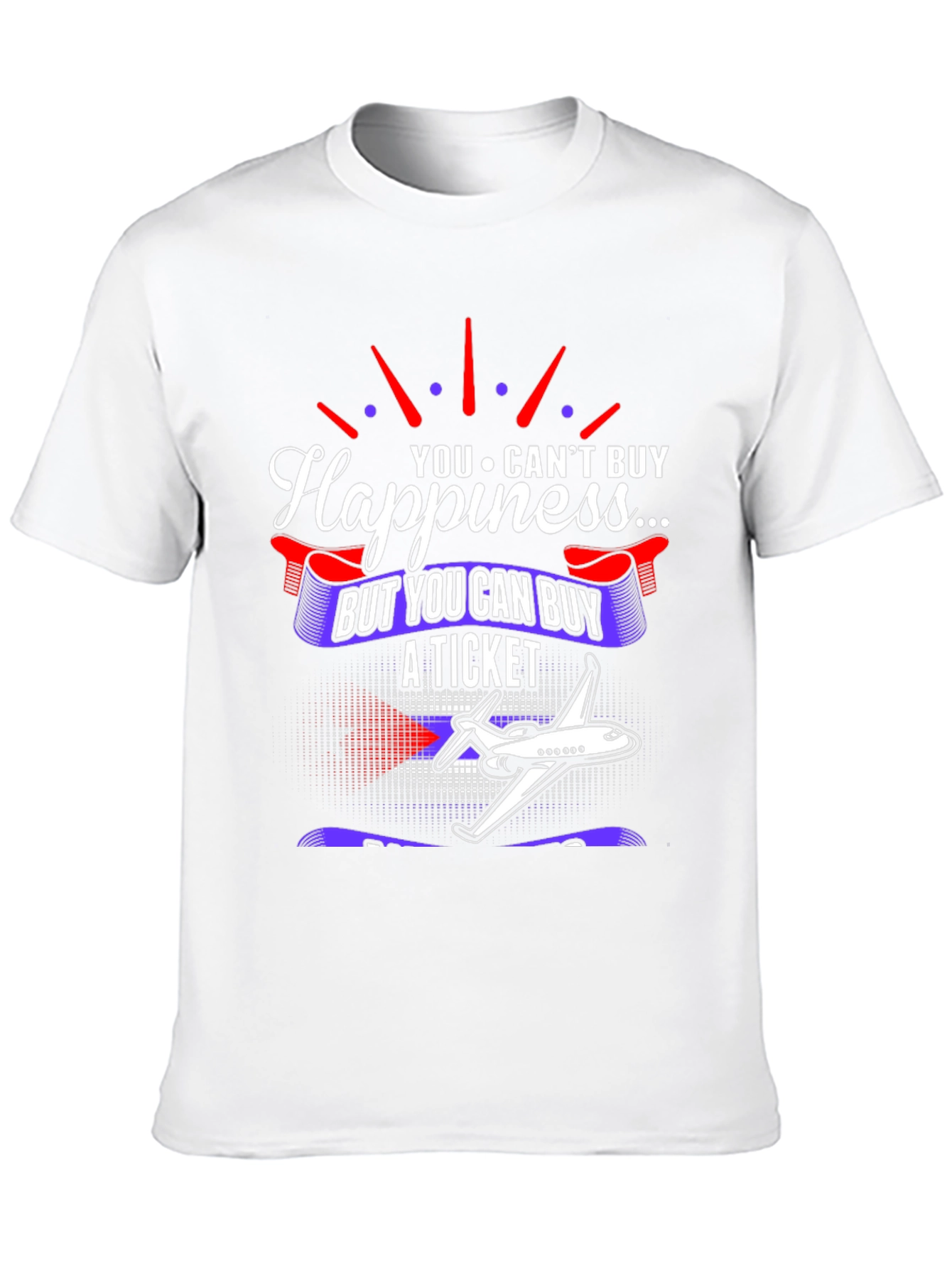 Happiness Ticket Graphic Tee - Aviation Lover Shirt