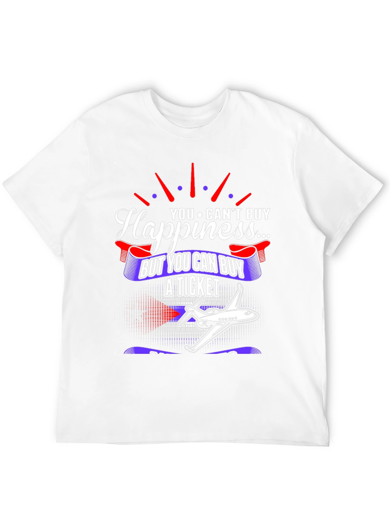Happiness Ticket Graphic Tee - Aviation Lover Shirt