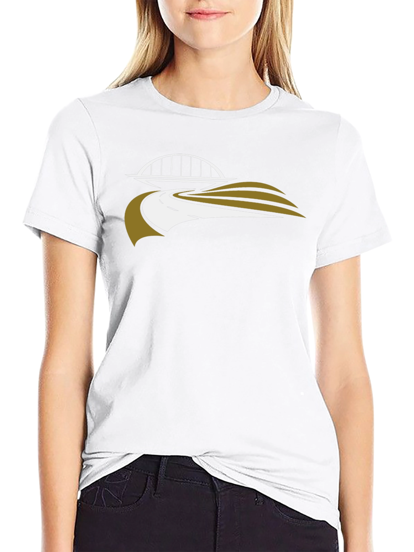 Bridge & Road Graphic Tee - Black Casual Shirt