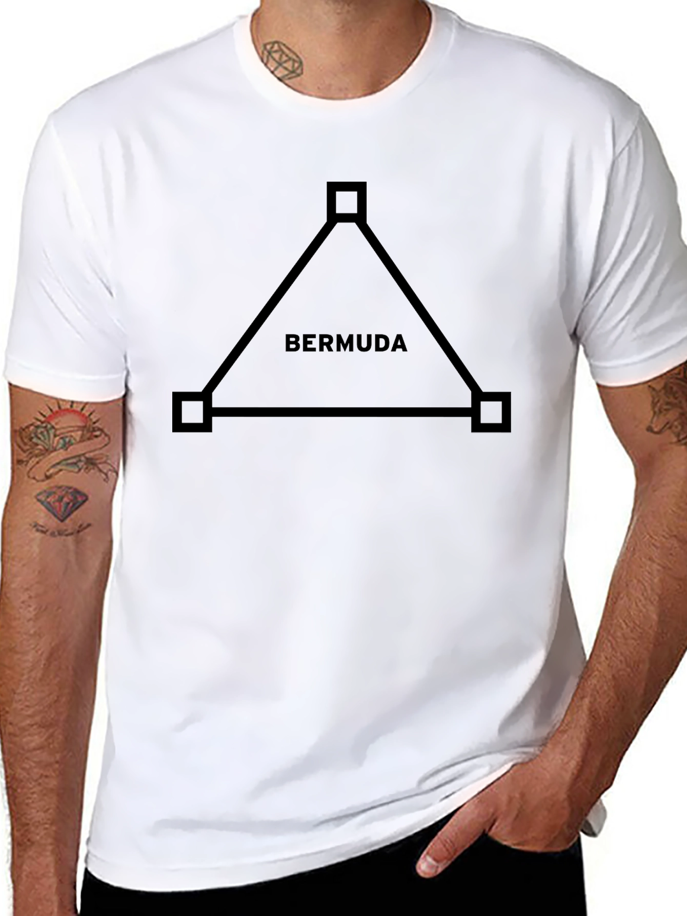 Bermuda Triangle Graphic Tee - Black