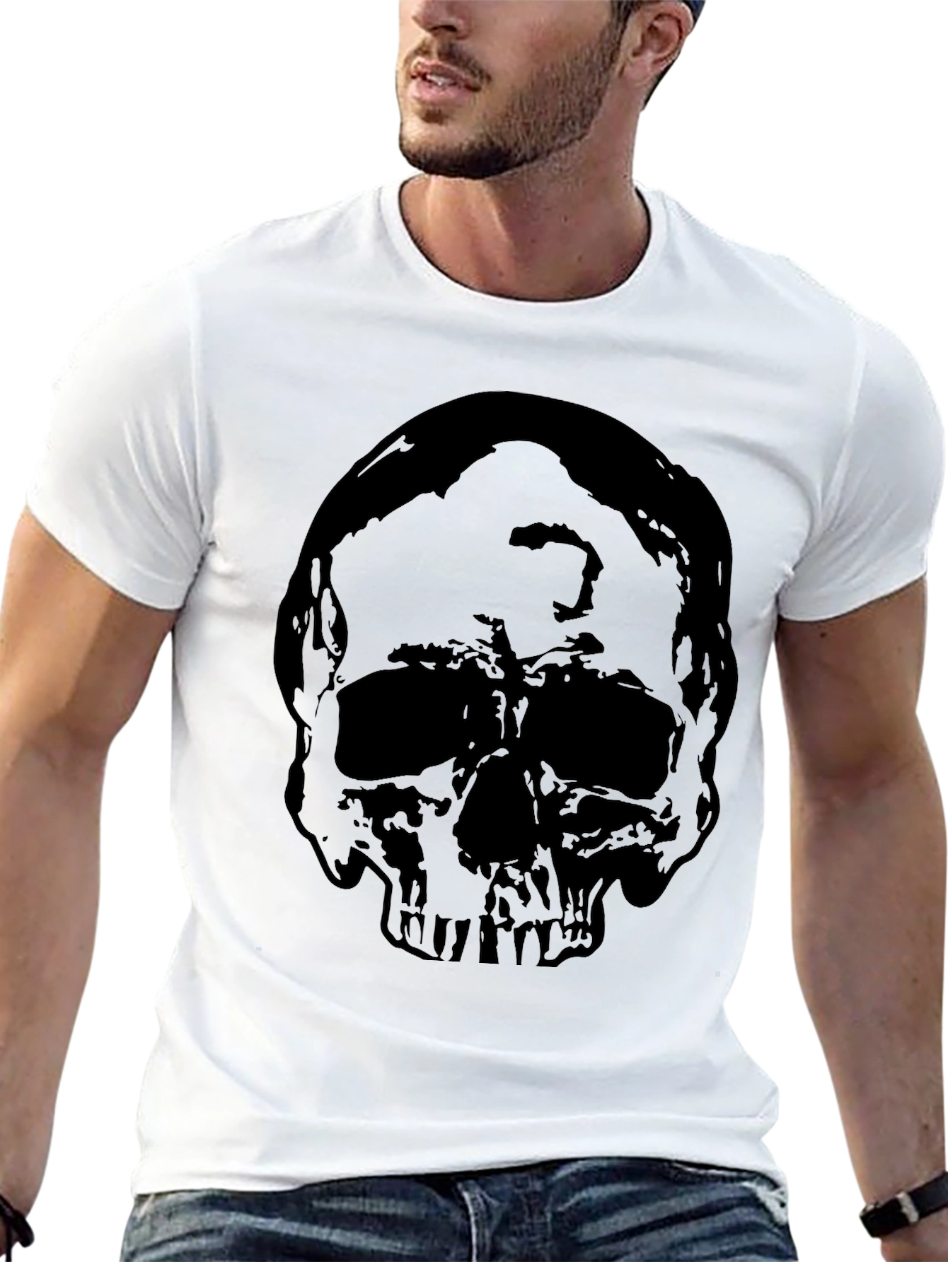 Skull Graphic Black T-Shirt for Men