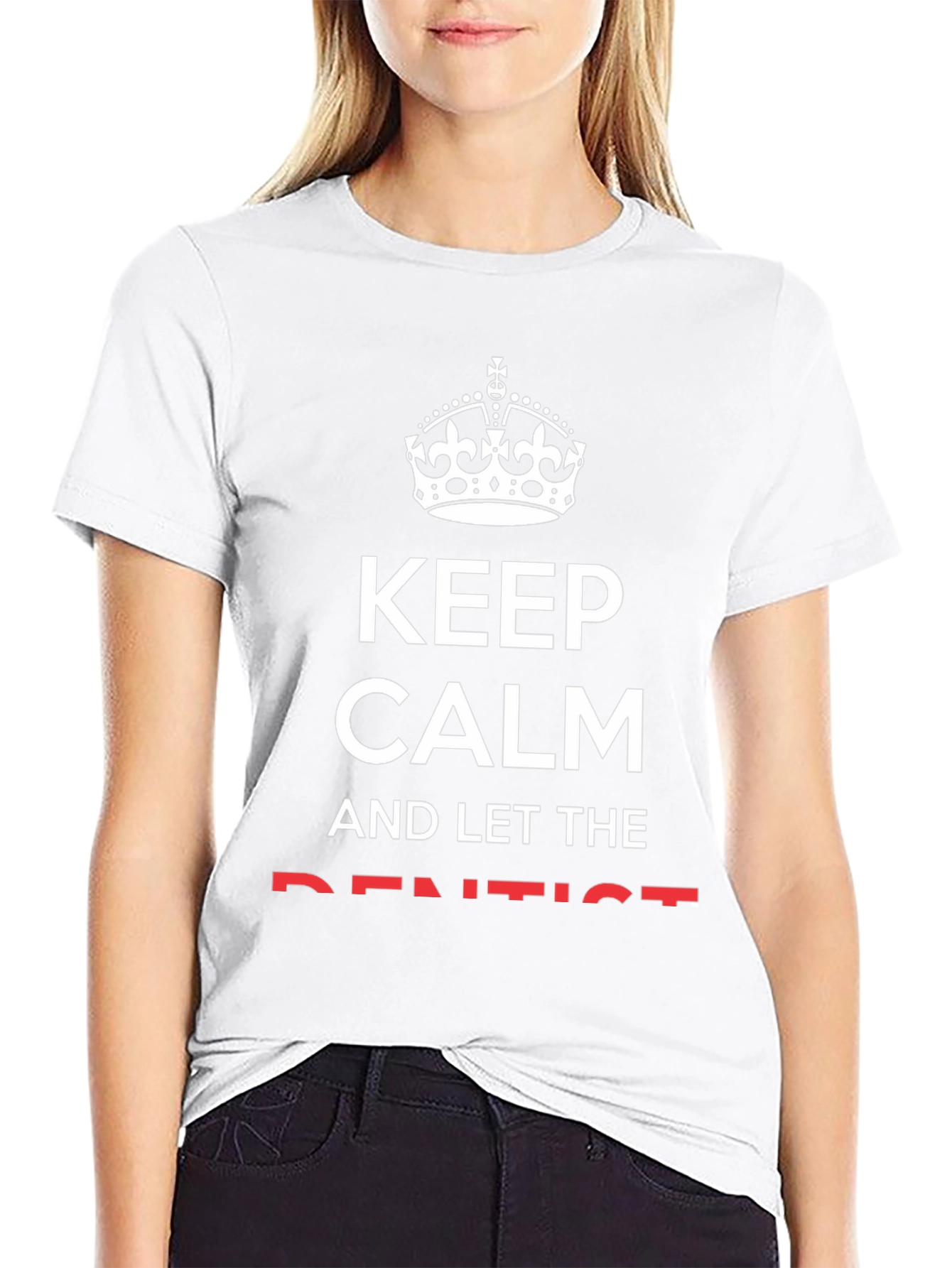 Keep Calm and Let the Dentist T-Shirt - Black