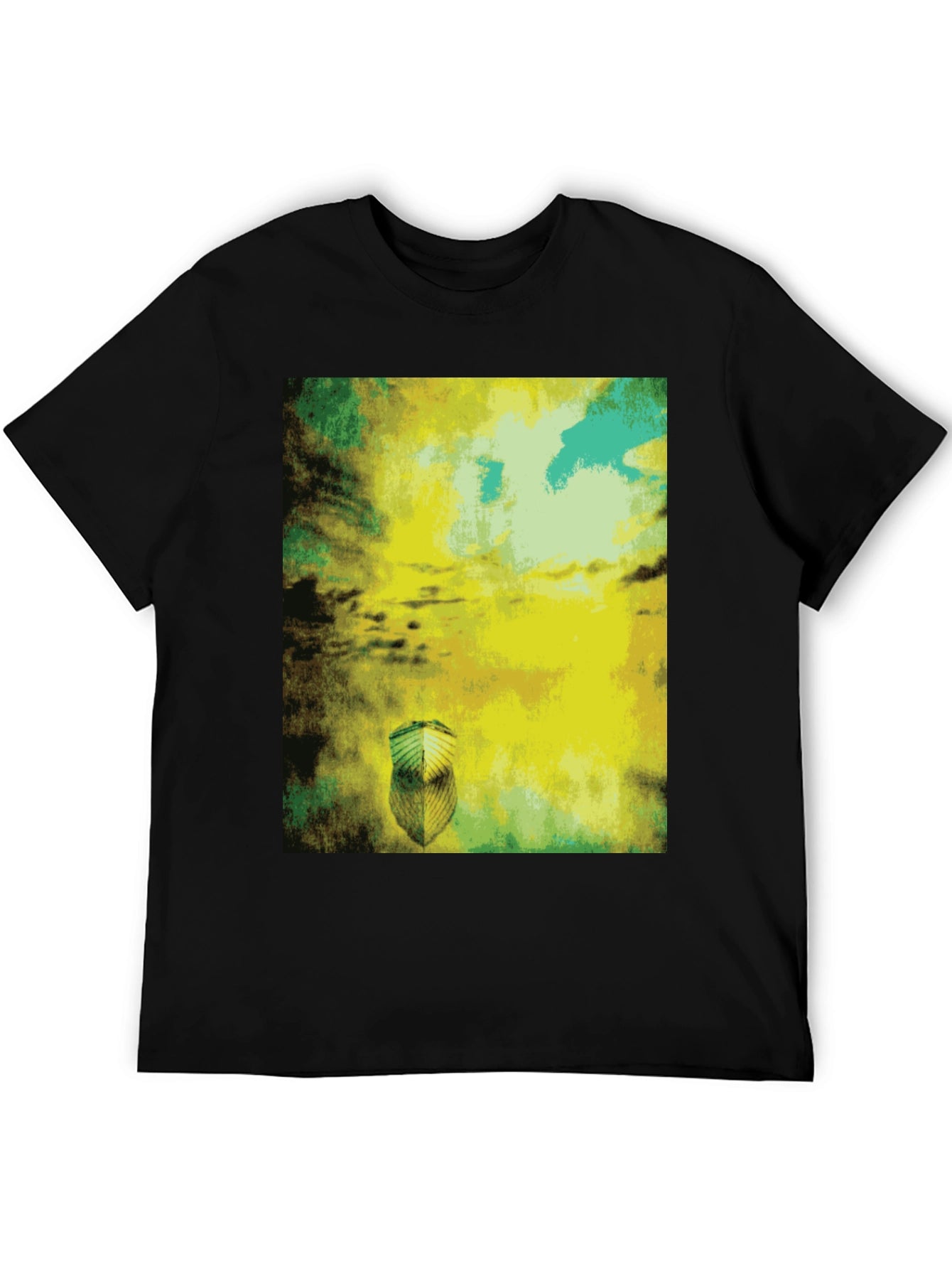 Abstract Art Graphic Print Black T-Shirt