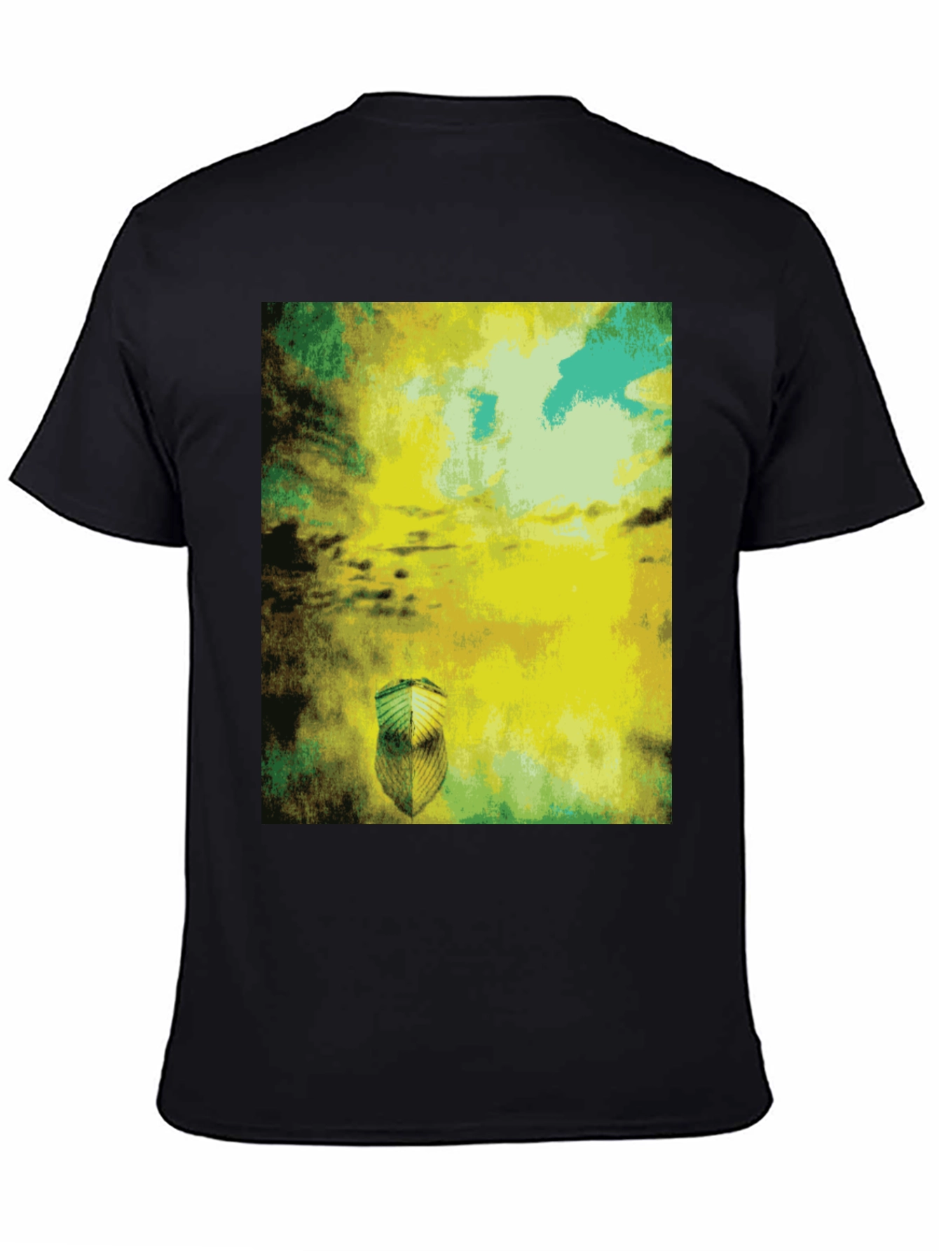 Abstract Art Graphic Print Black T-Shirt