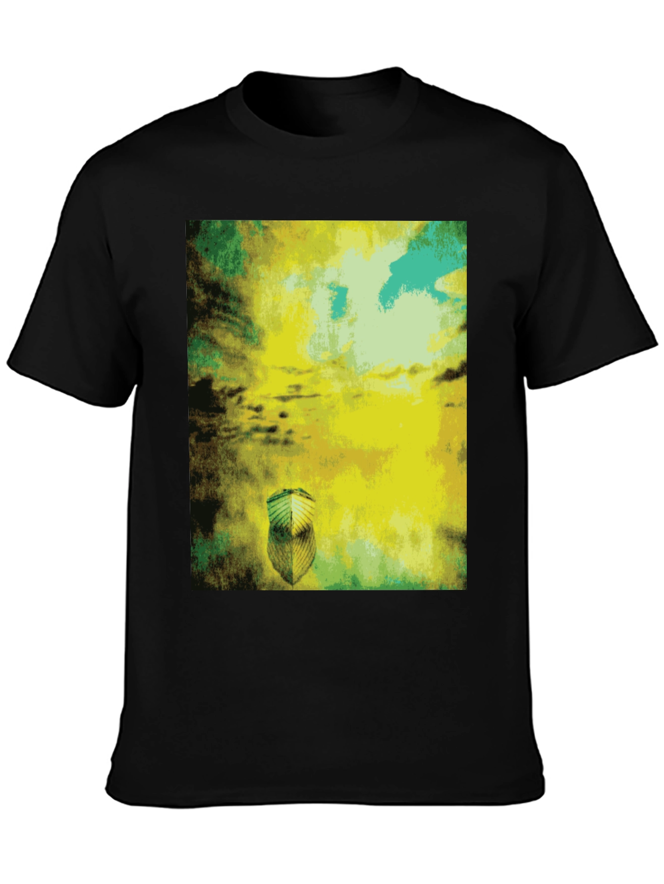 Abstract Art Graphic Print Black T-Shirt