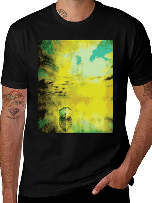 Abstract Art Graphic Print Black T-Shirt