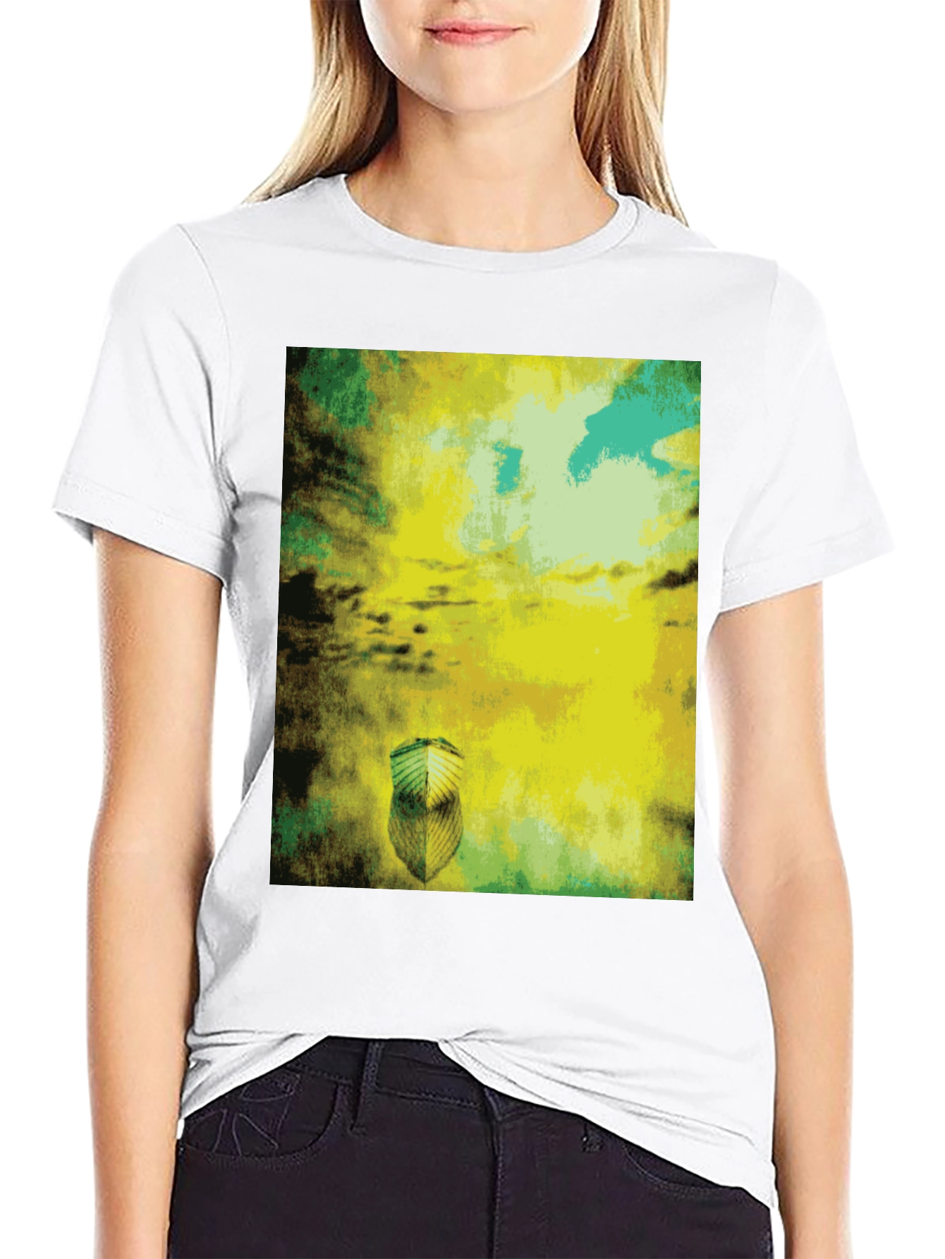 Abstract Art Graphic Print Black T-Shirt