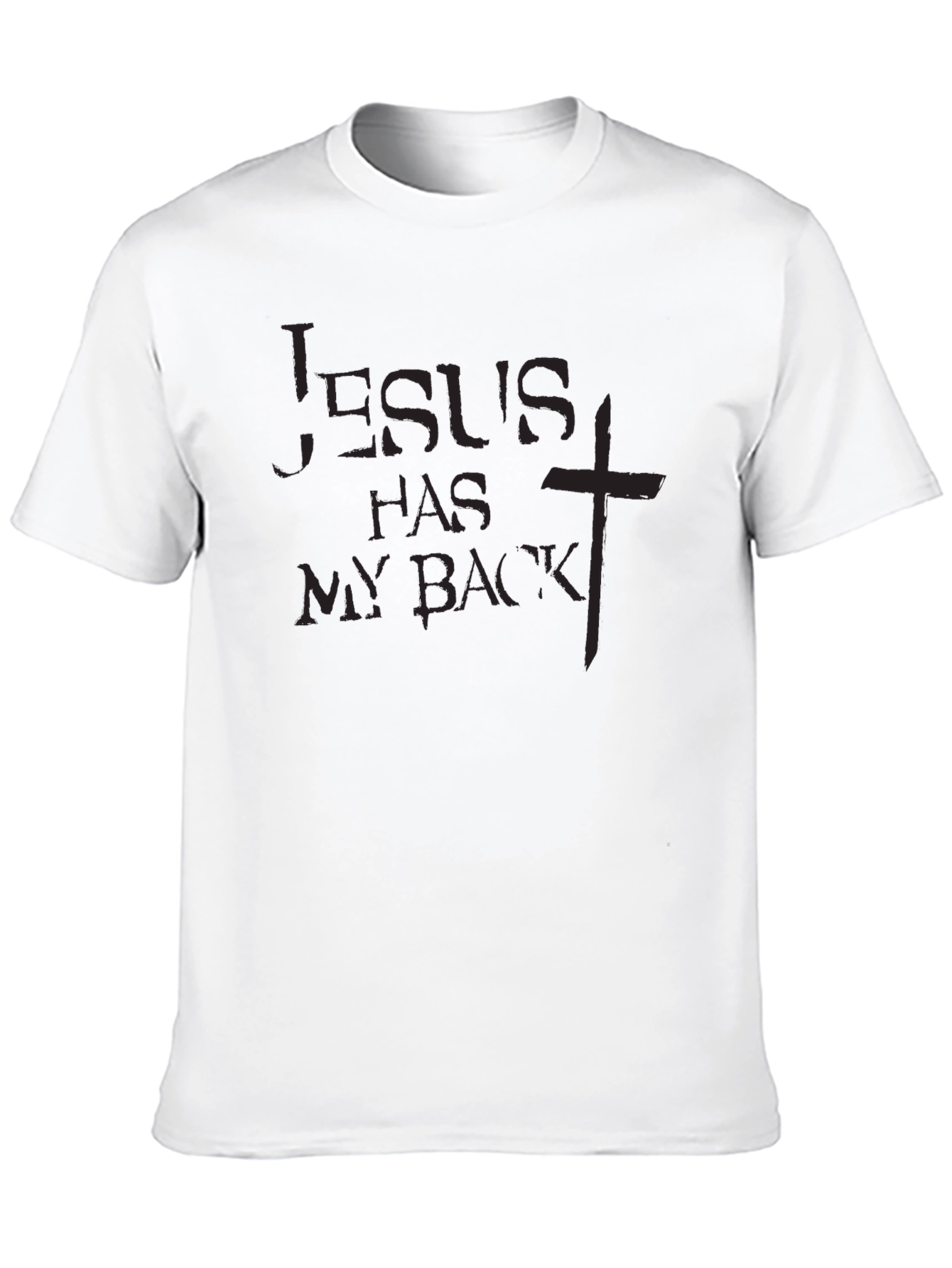 Jesus Has My Back Black T-Shirt