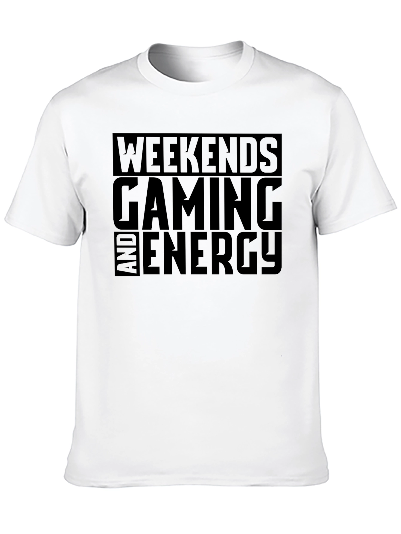 Weekends Gaming Energy Black Graphic Tee