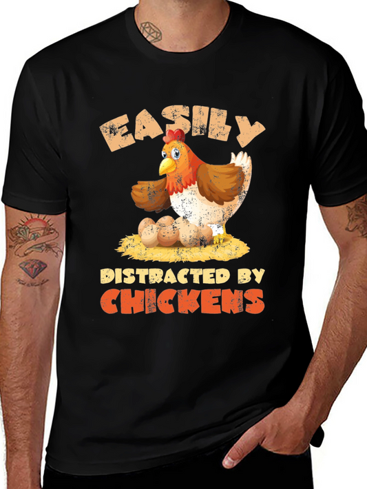 Easily Distracted By Chickens T-Shirt