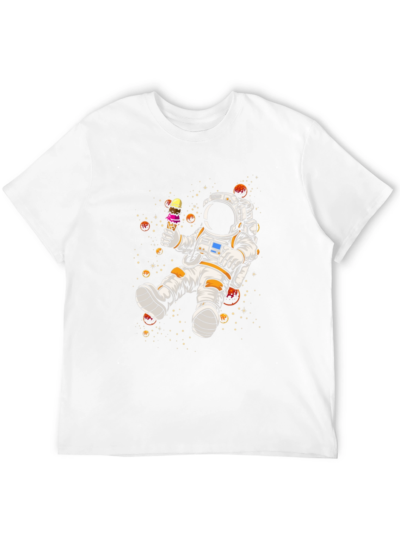 Astronaut Ice Cream Black T-Shirt